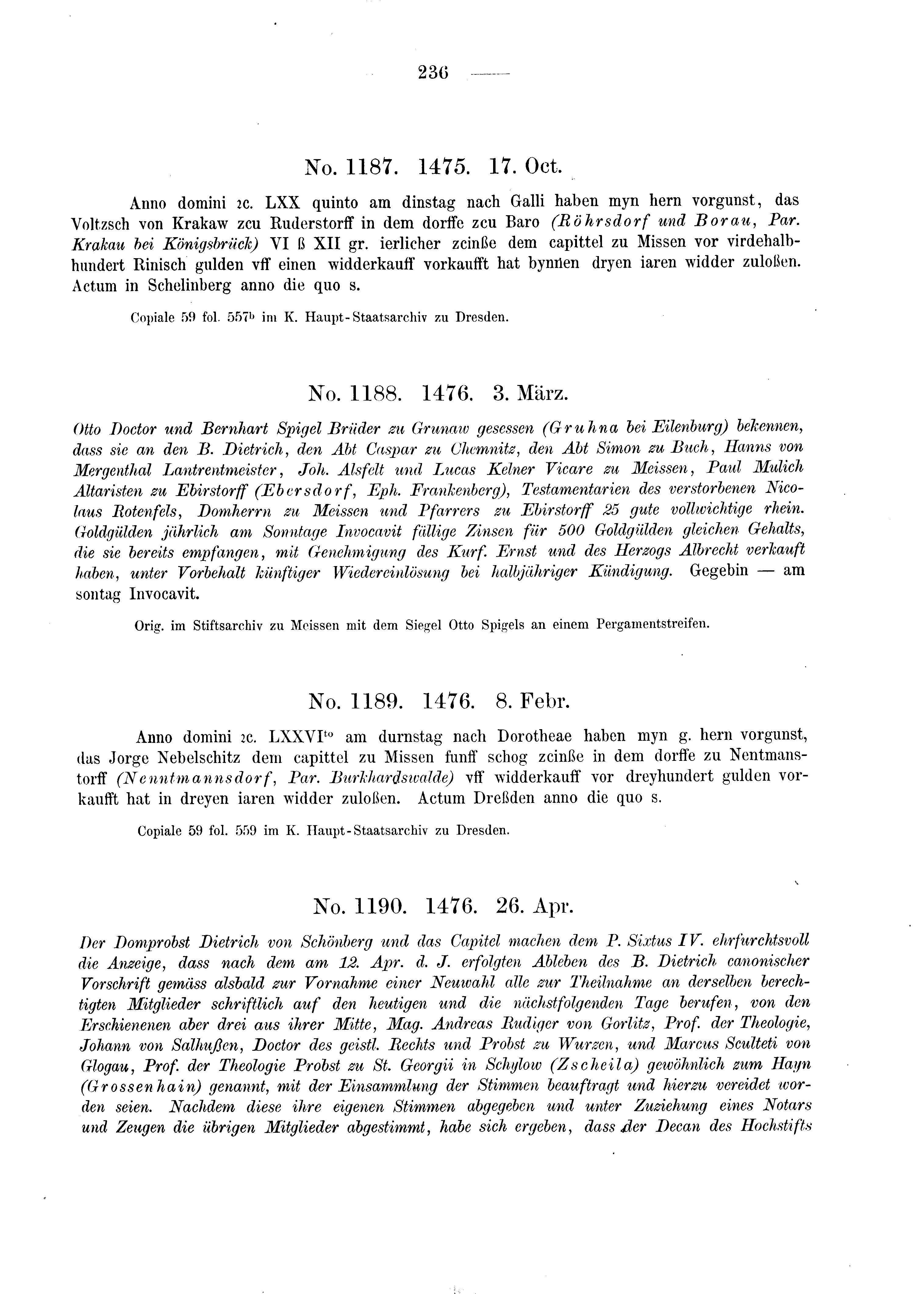 Historische Urkunde Seite 236 aus Band cds2_03