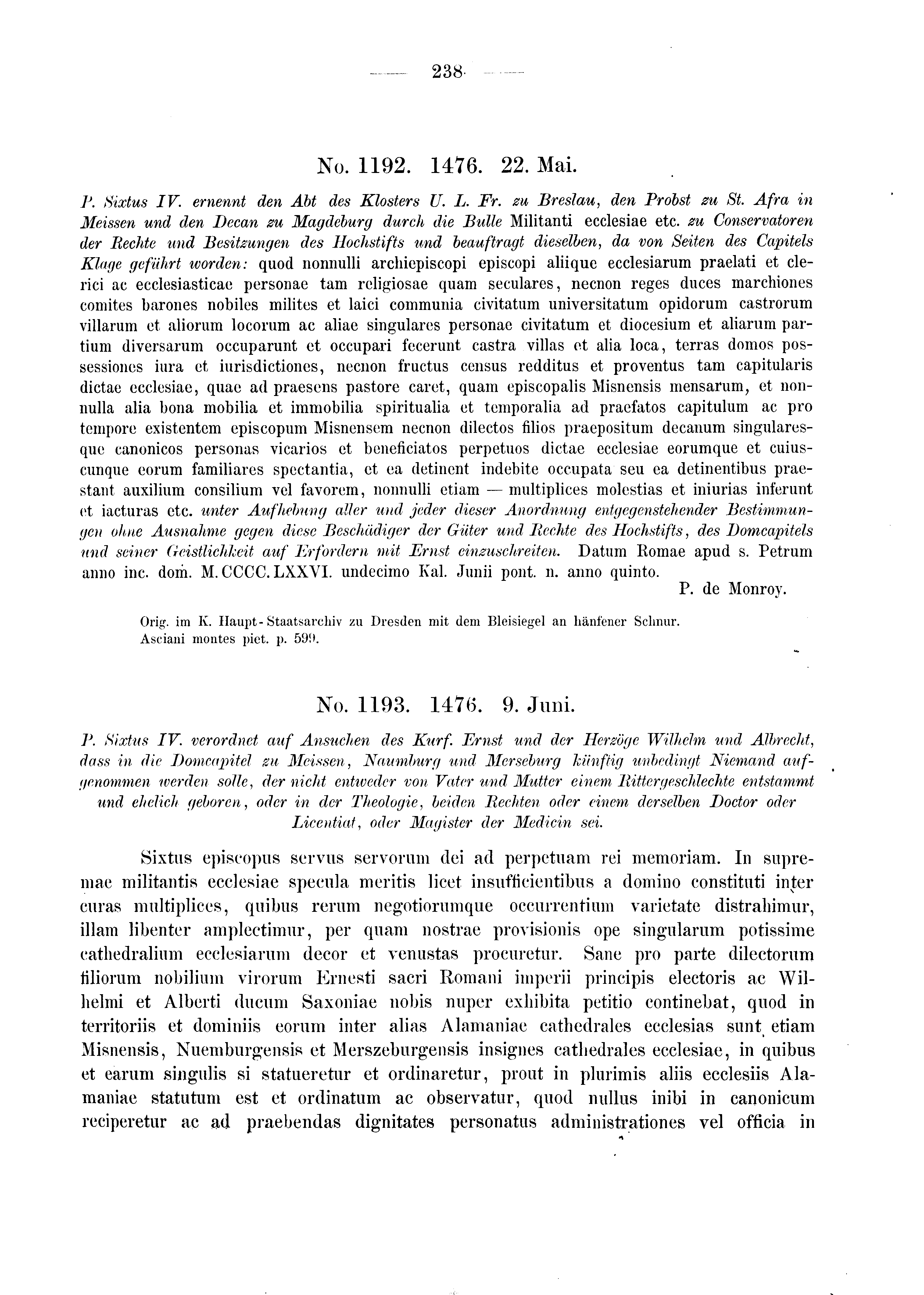 Historische Urkunde Seite 238 aus Band cds2_03