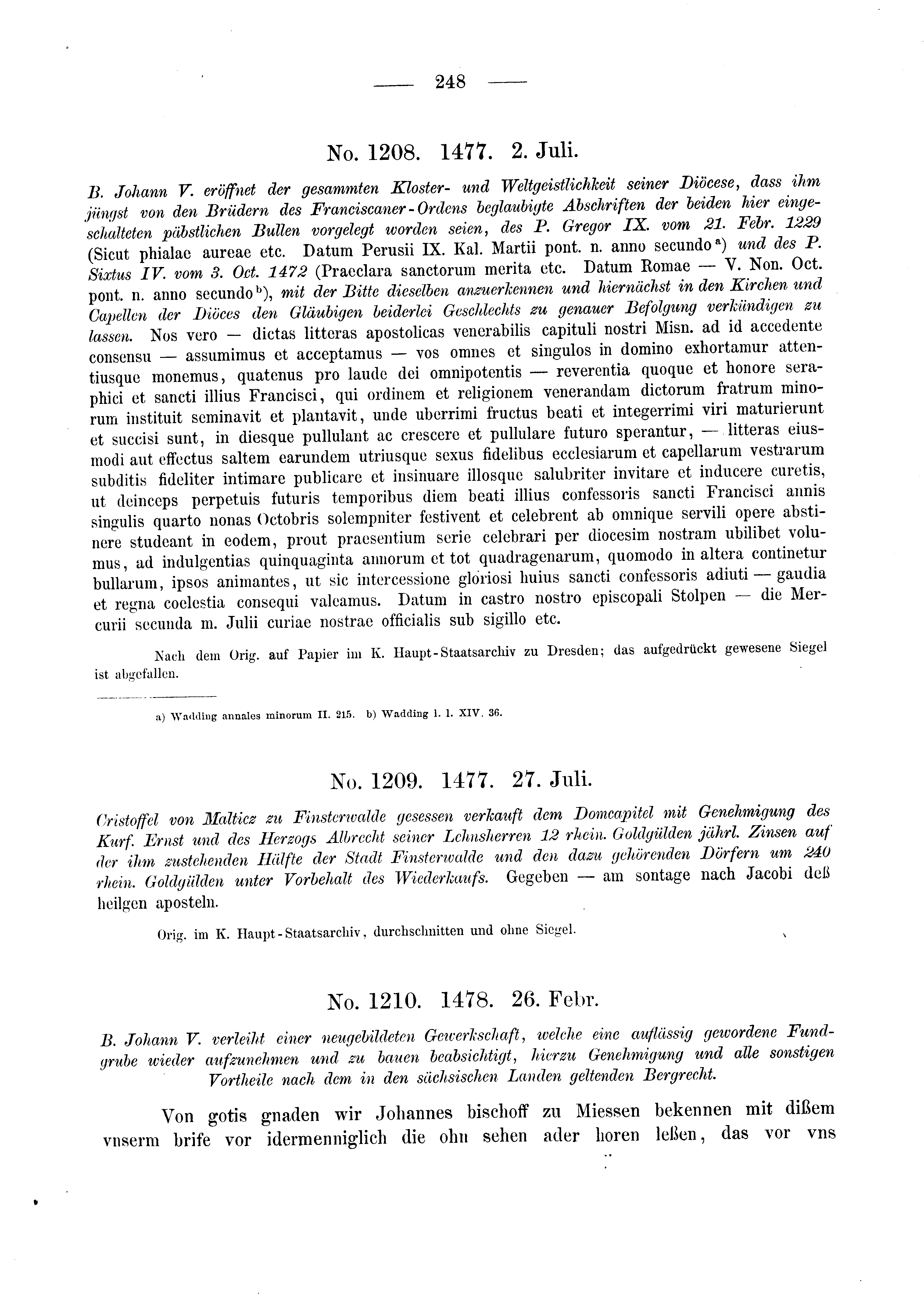 Historische Urkunde Seite 248 aus Band cds2_03