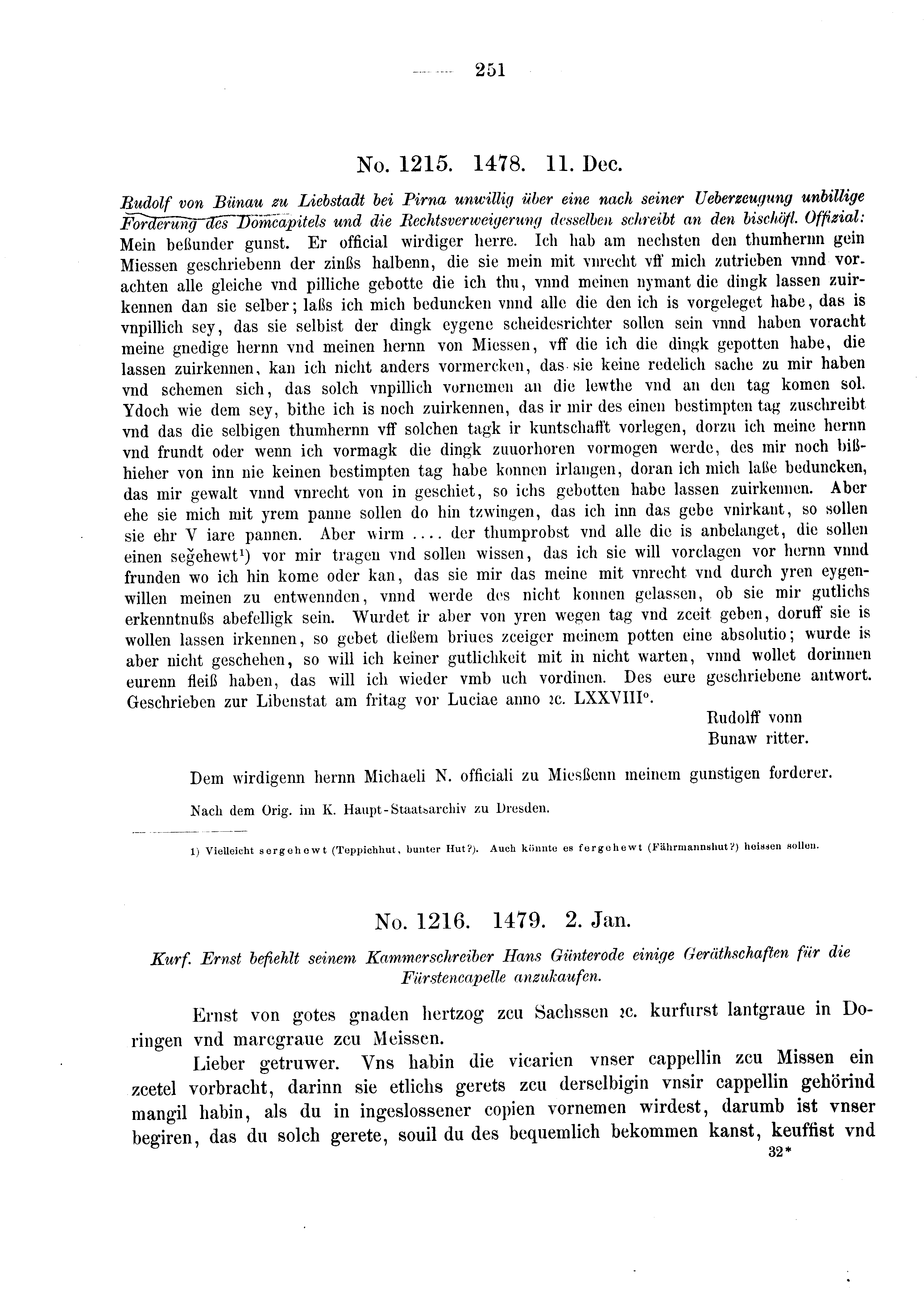 Historische Urkunde Seite 251 aus Band cds2_03