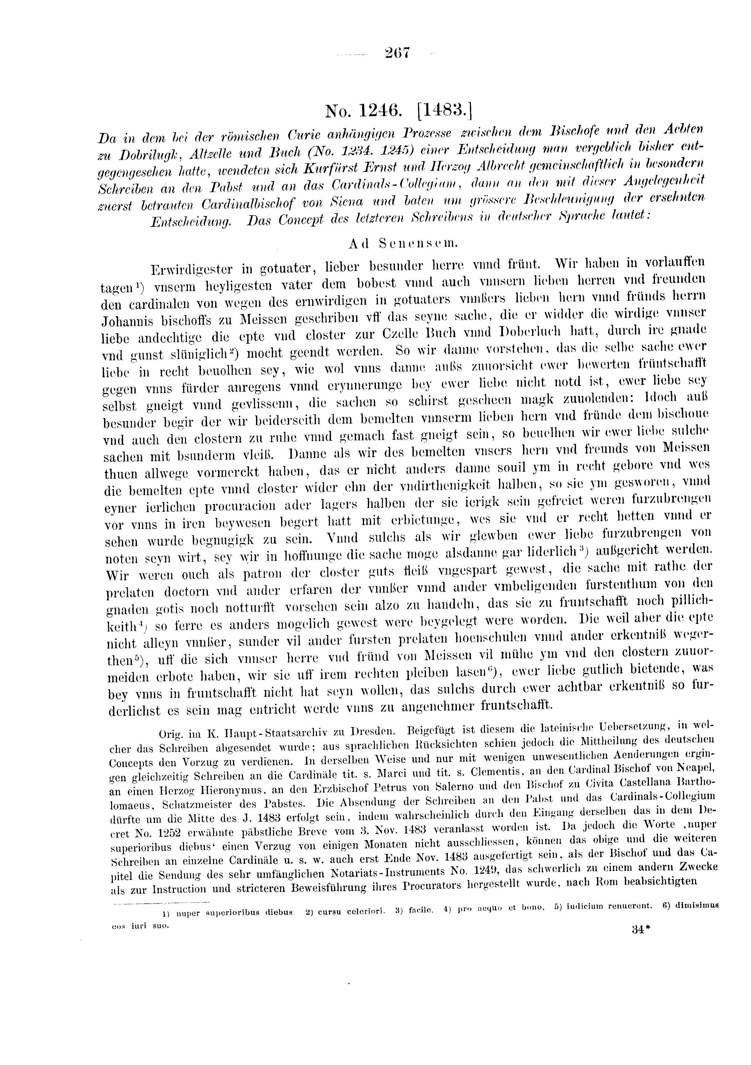 Historische Urkunde Seite 267 aus Band cds2_03