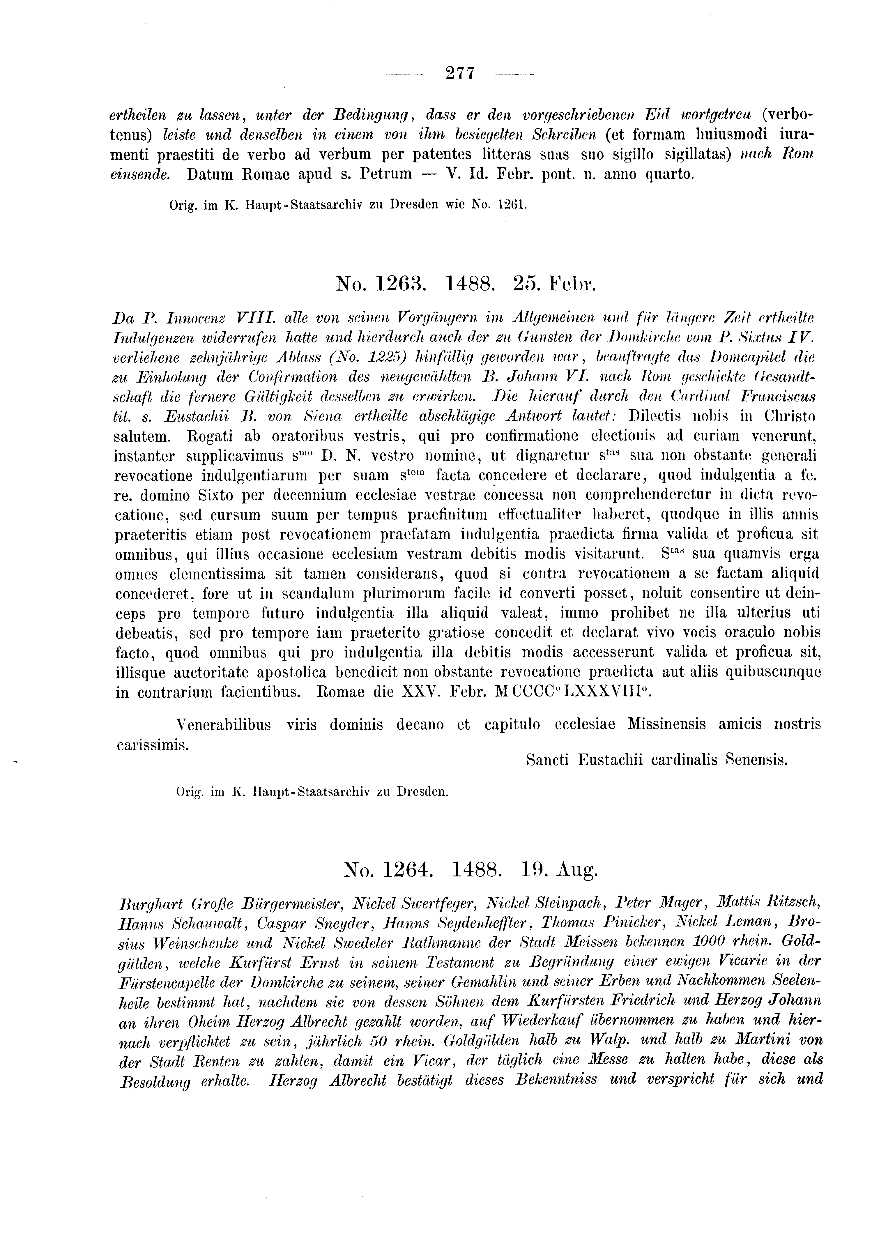 Historische Urkunde Seite 277 aus Band cds2_03