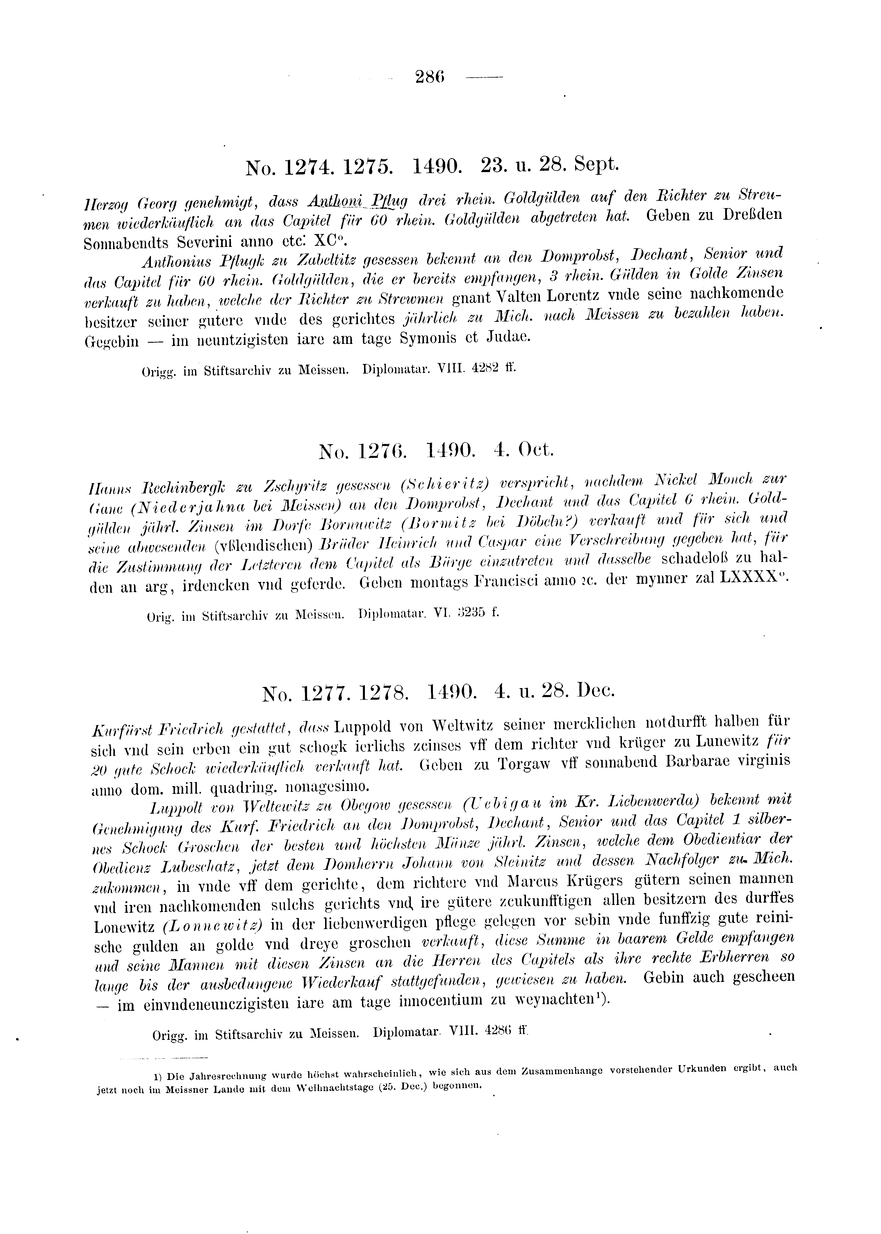 Historische Urkunde Seite 286 aus Band cds2_03