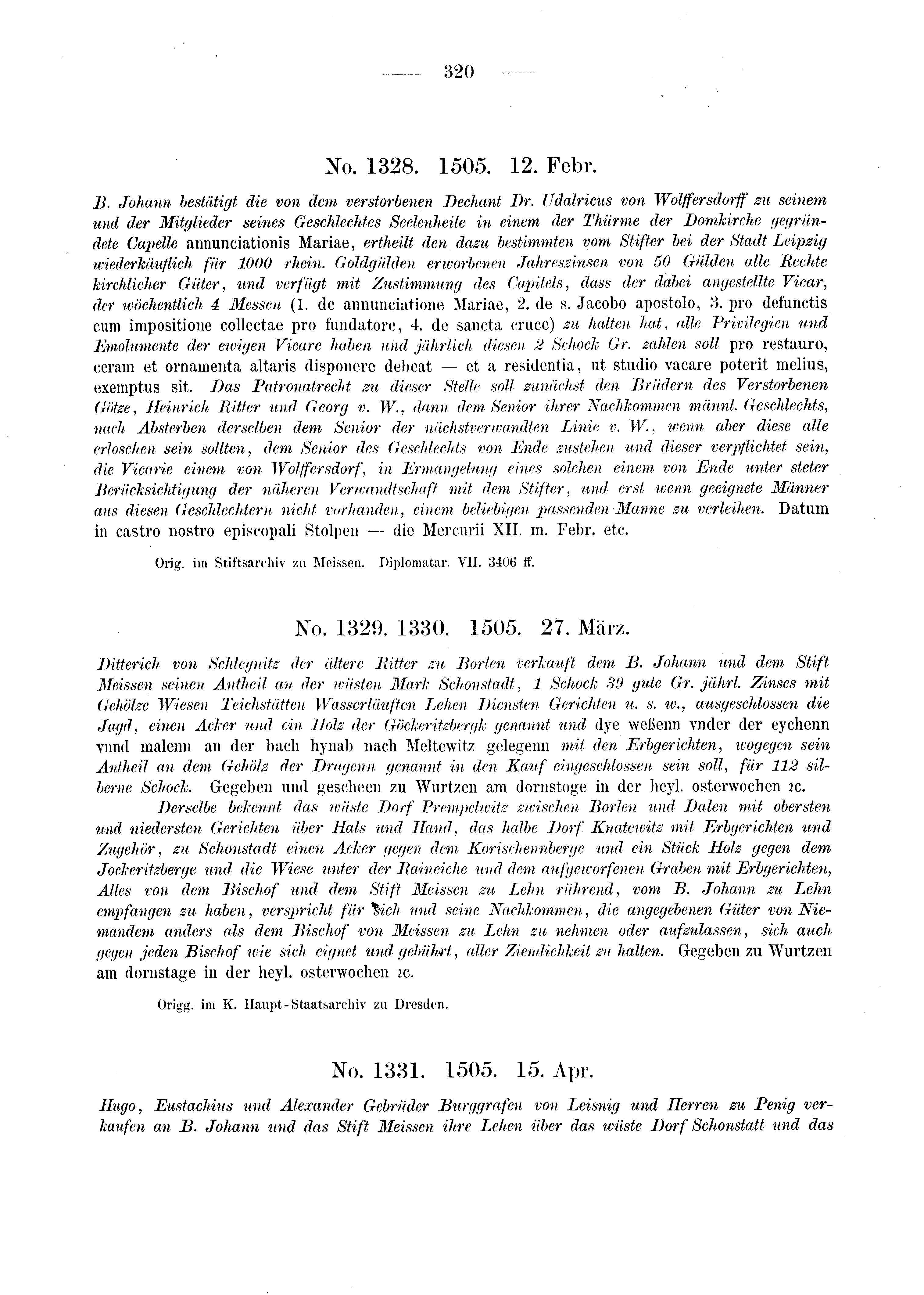 Historische Urkunde Seite 320 aus Band cds2_03