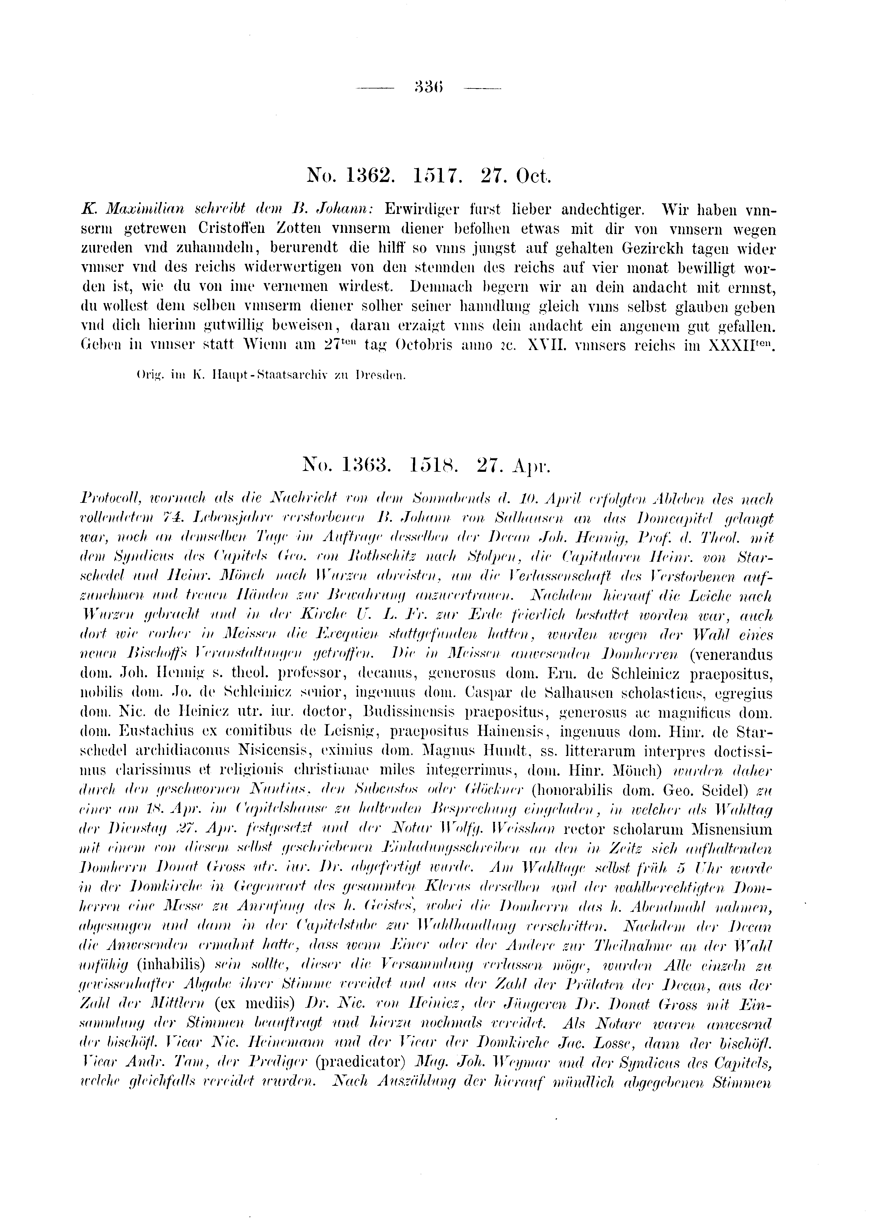 Historische Urkunde Seite 336 aus Band cds2_03