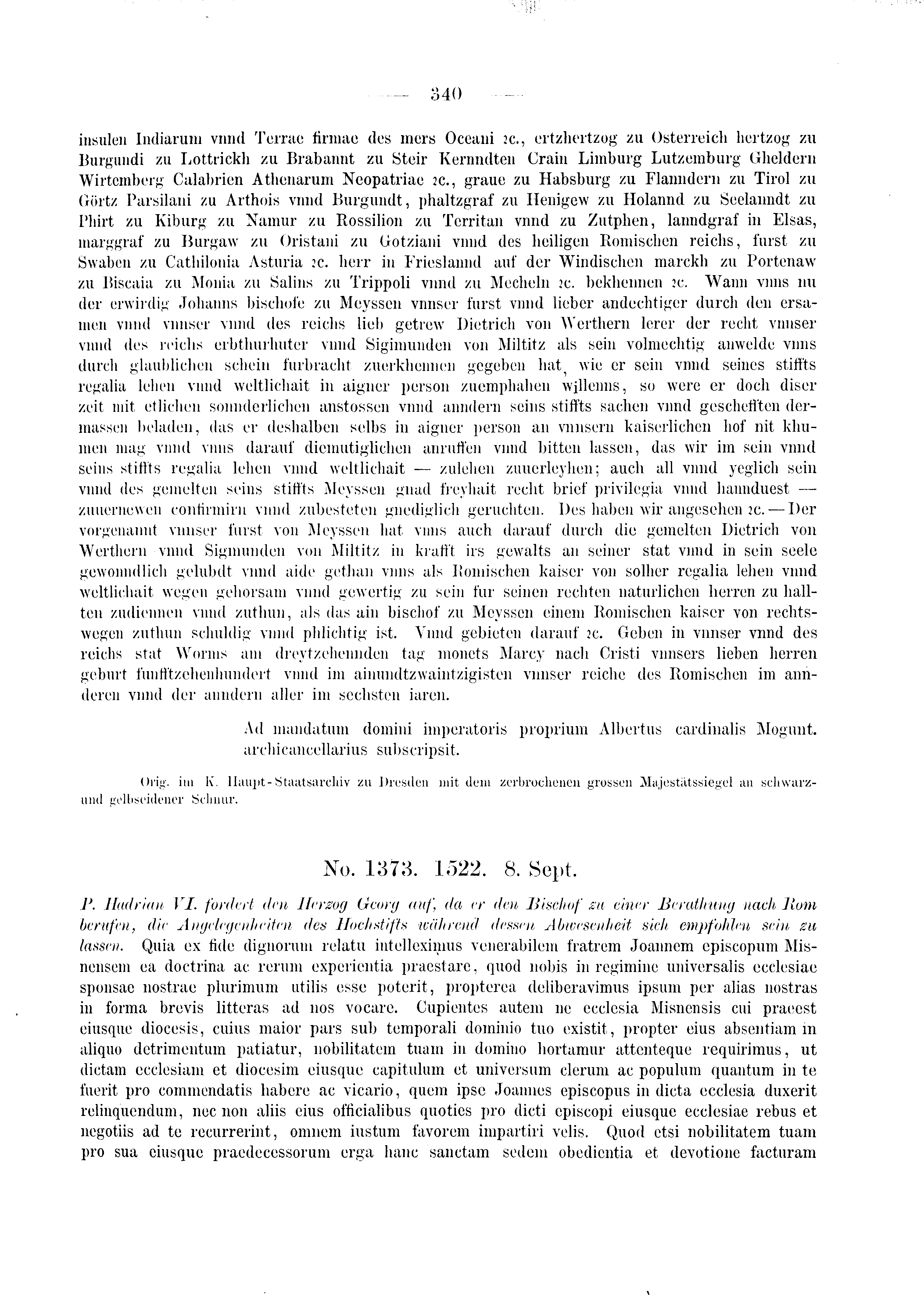 Historische Urkunde Seite 340 aus Band cds2_03