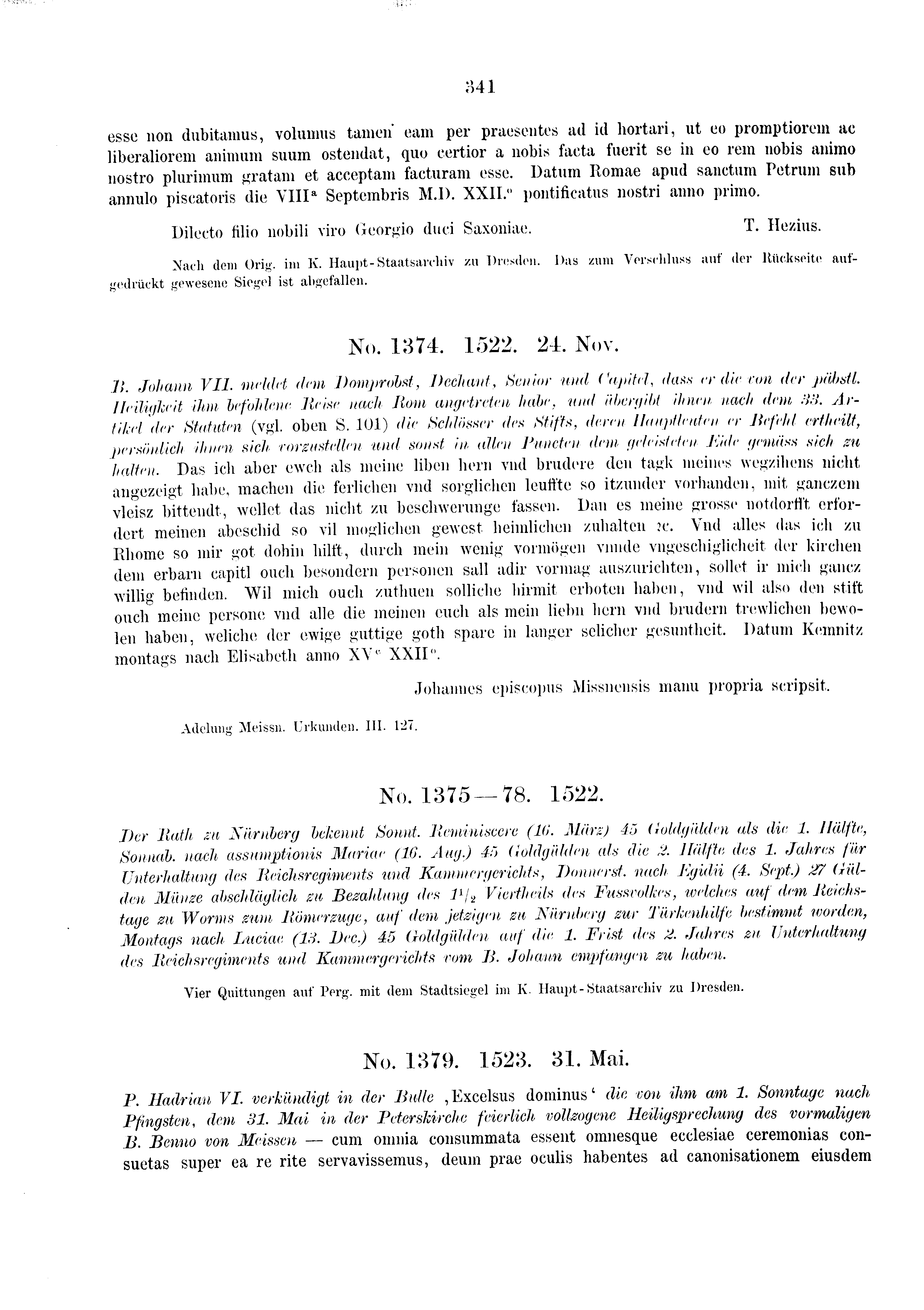 Historische Urkunde Seite 341 aus Band cds2_03