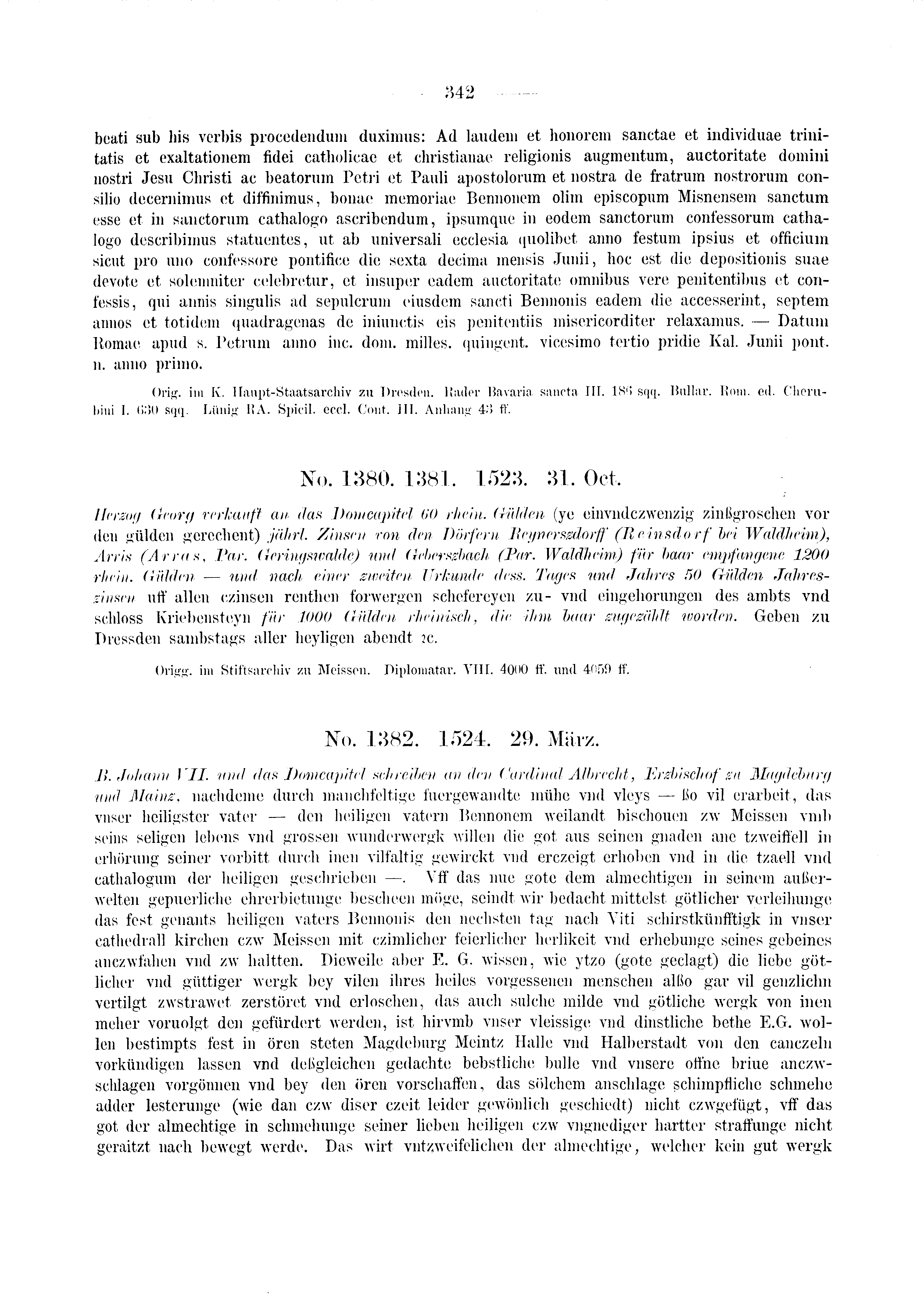 Historische Urkunde Seite 342 aus Band cds2_03