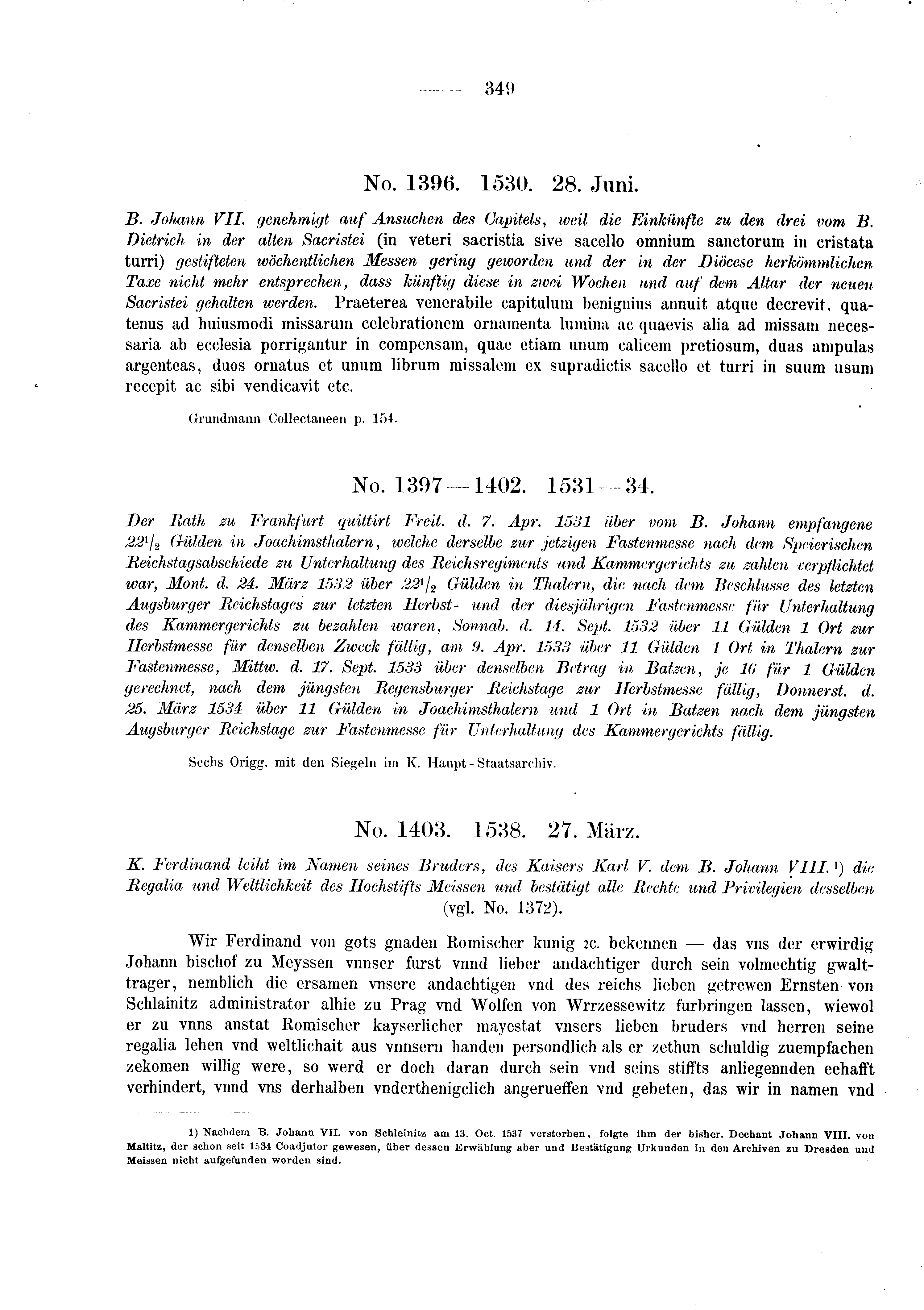 Historische Urkunde Seite 349 aus Band cds2_03