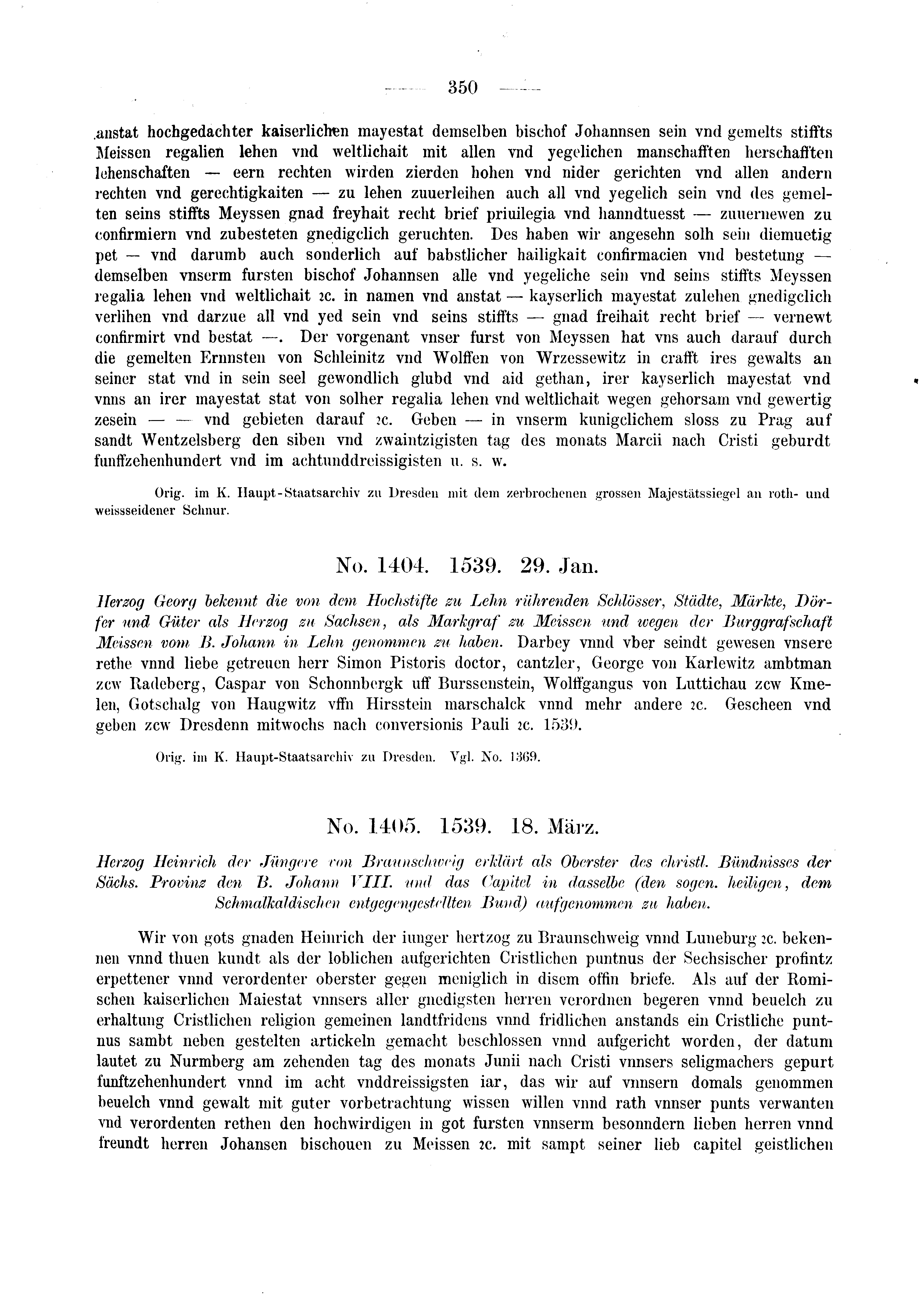 Historische Urkunde Seite 350 aus Band cds2_03