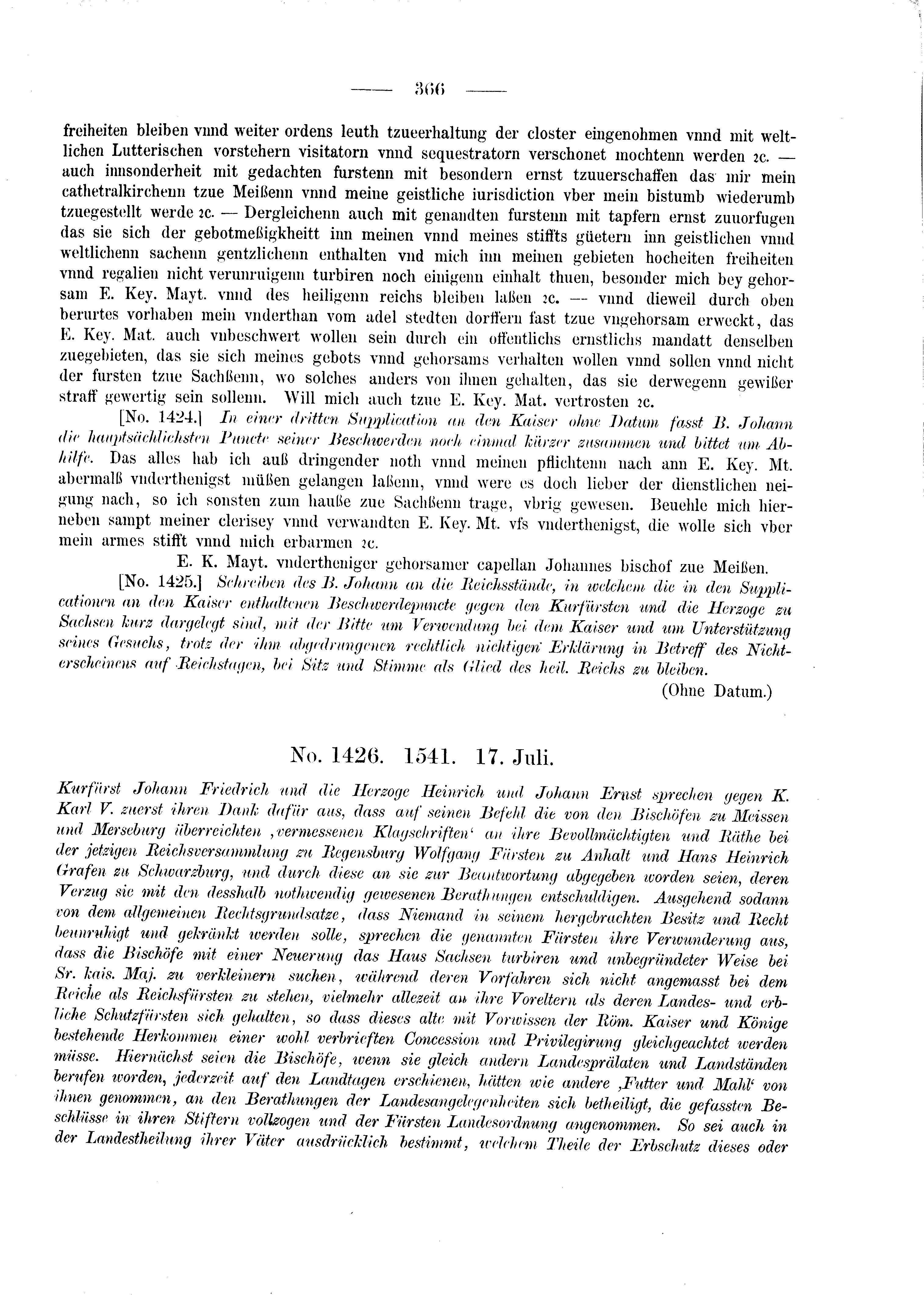 Historische Urkunde Seite 366 aus Band cds2_03