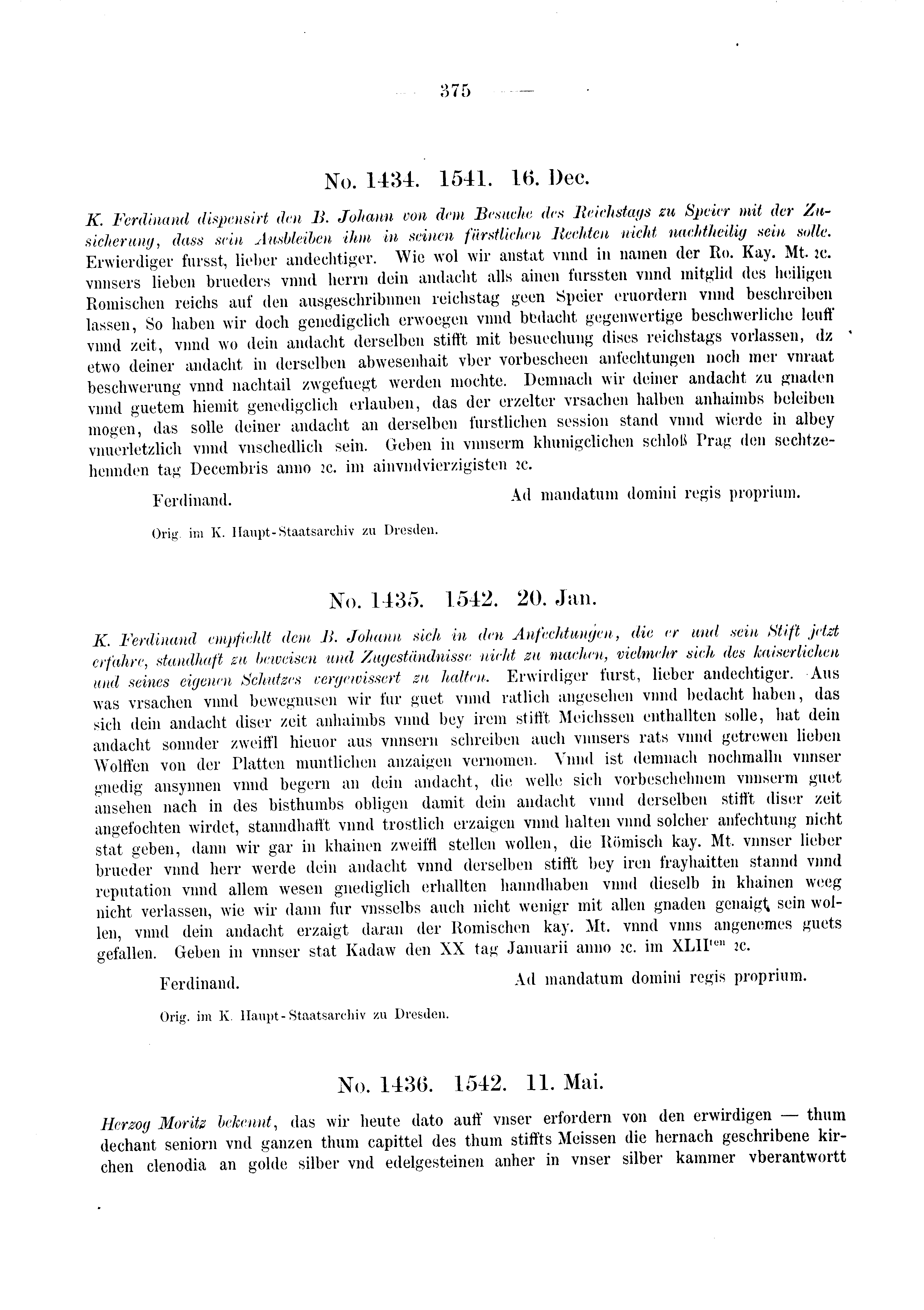 Historische Urkunde Seite 375 aus Band cds2_03