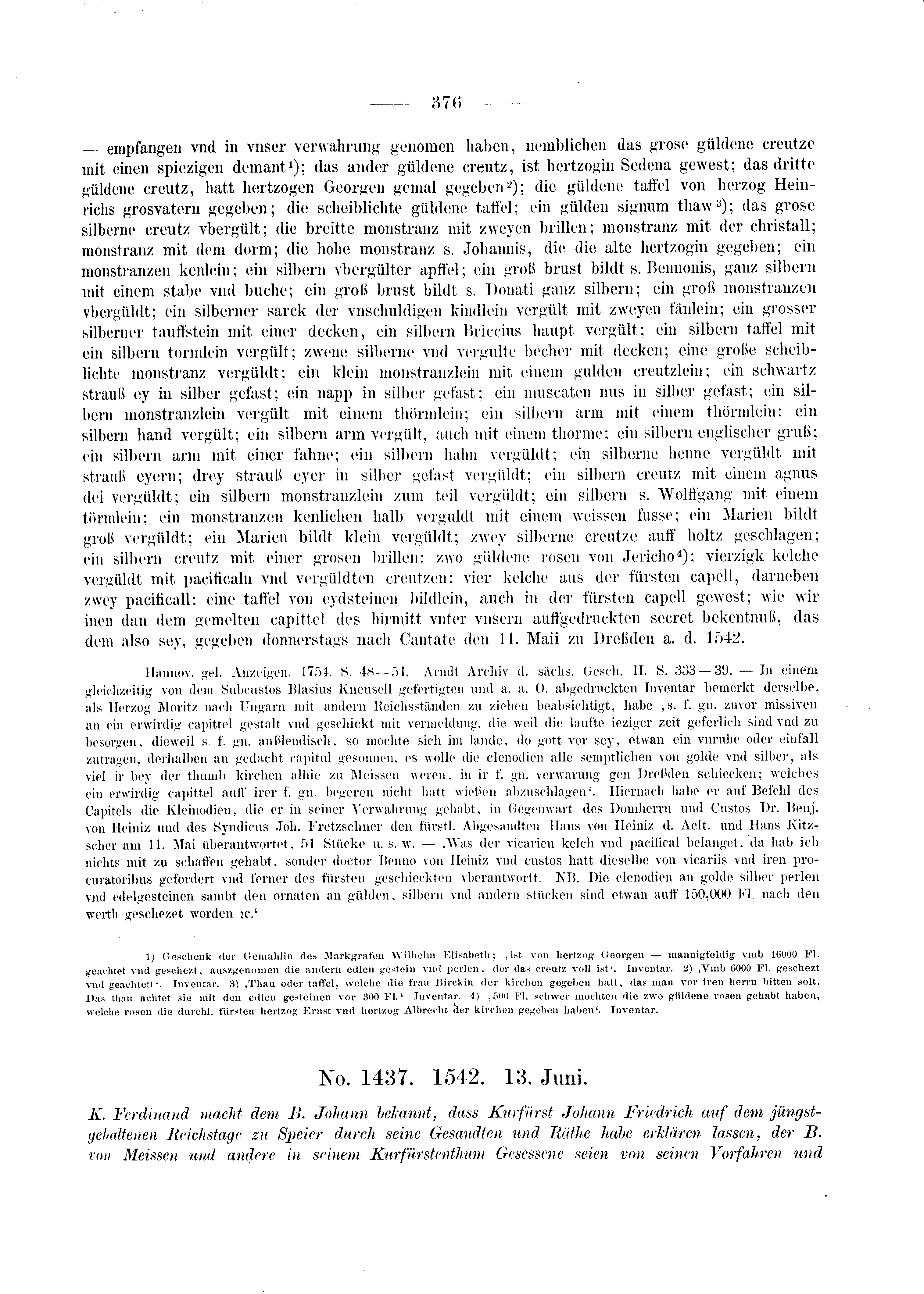 Historische Urkunde Seite 376 aus Band cds2_03