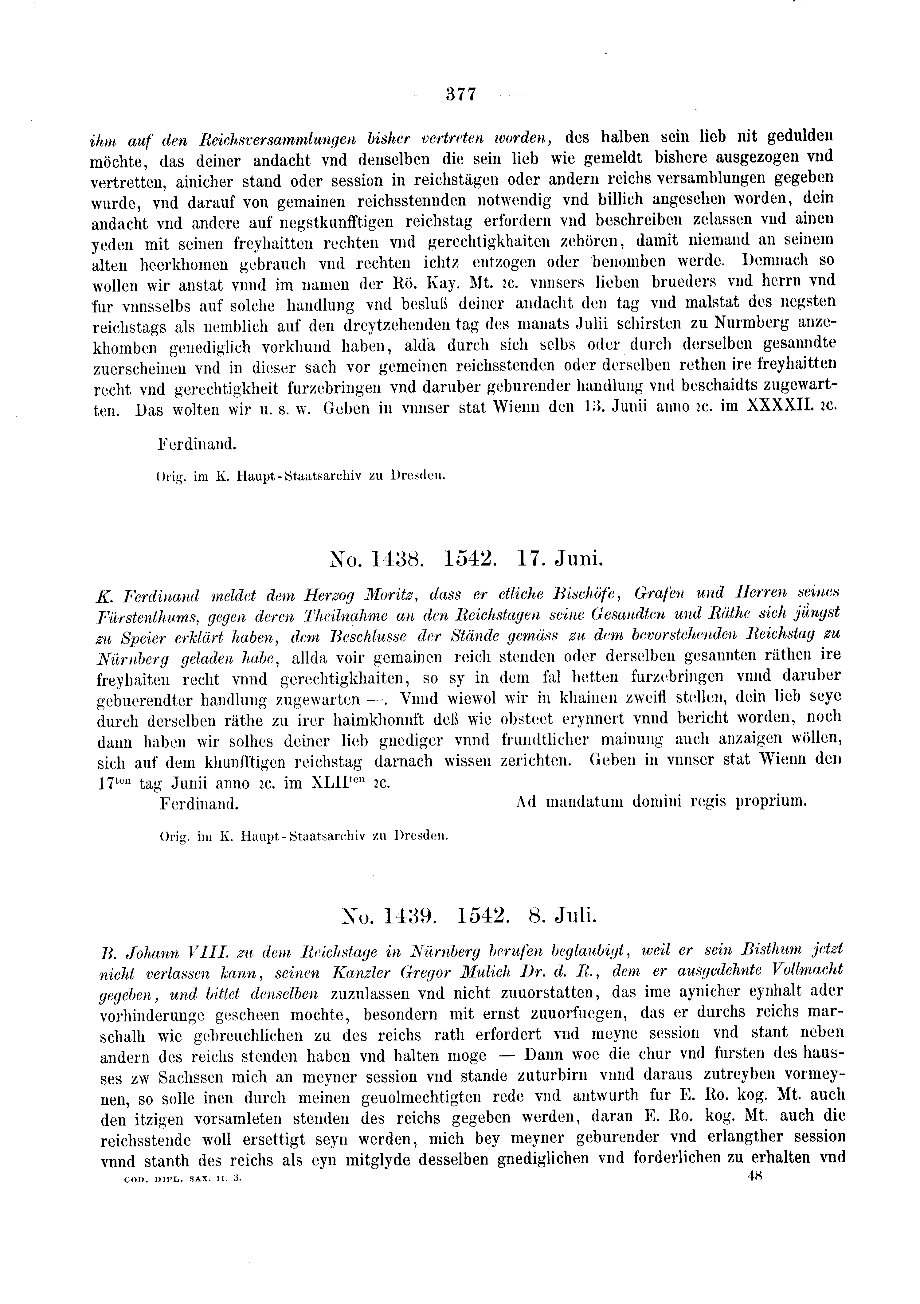 Historische Urkunde Seite 377 aus Band cds2_03