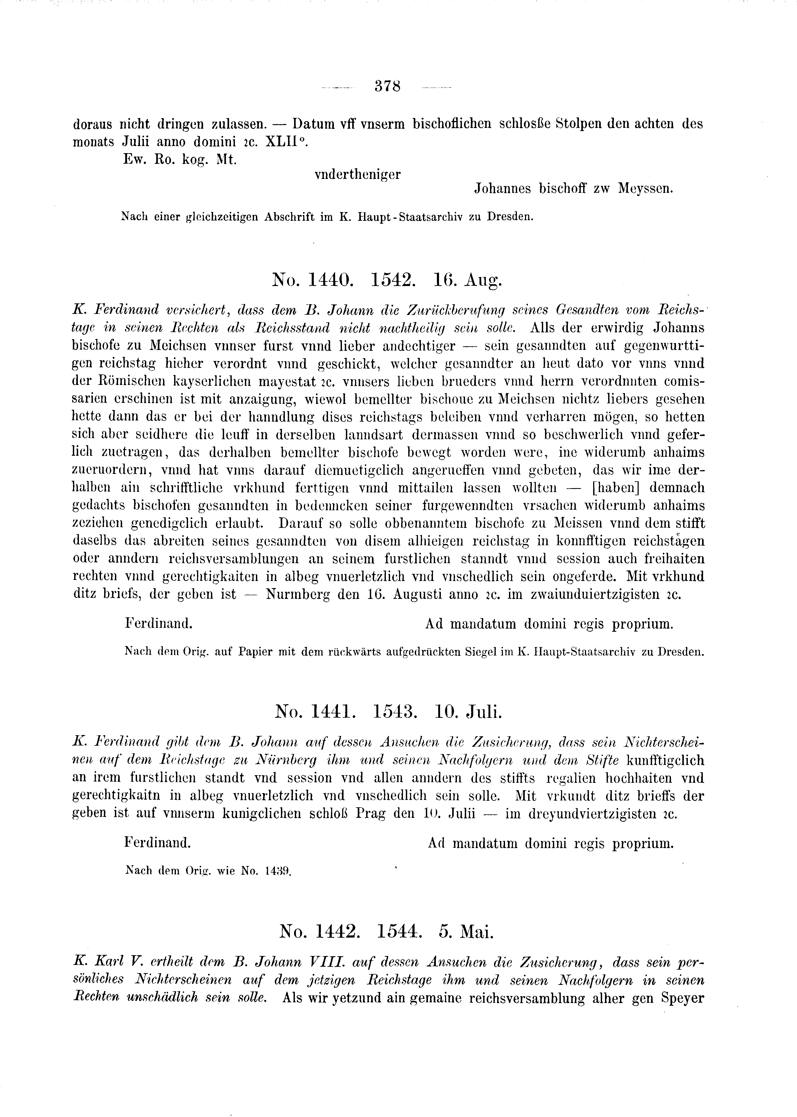 Historische Urkunde Seite 378 aus Band cds2_03