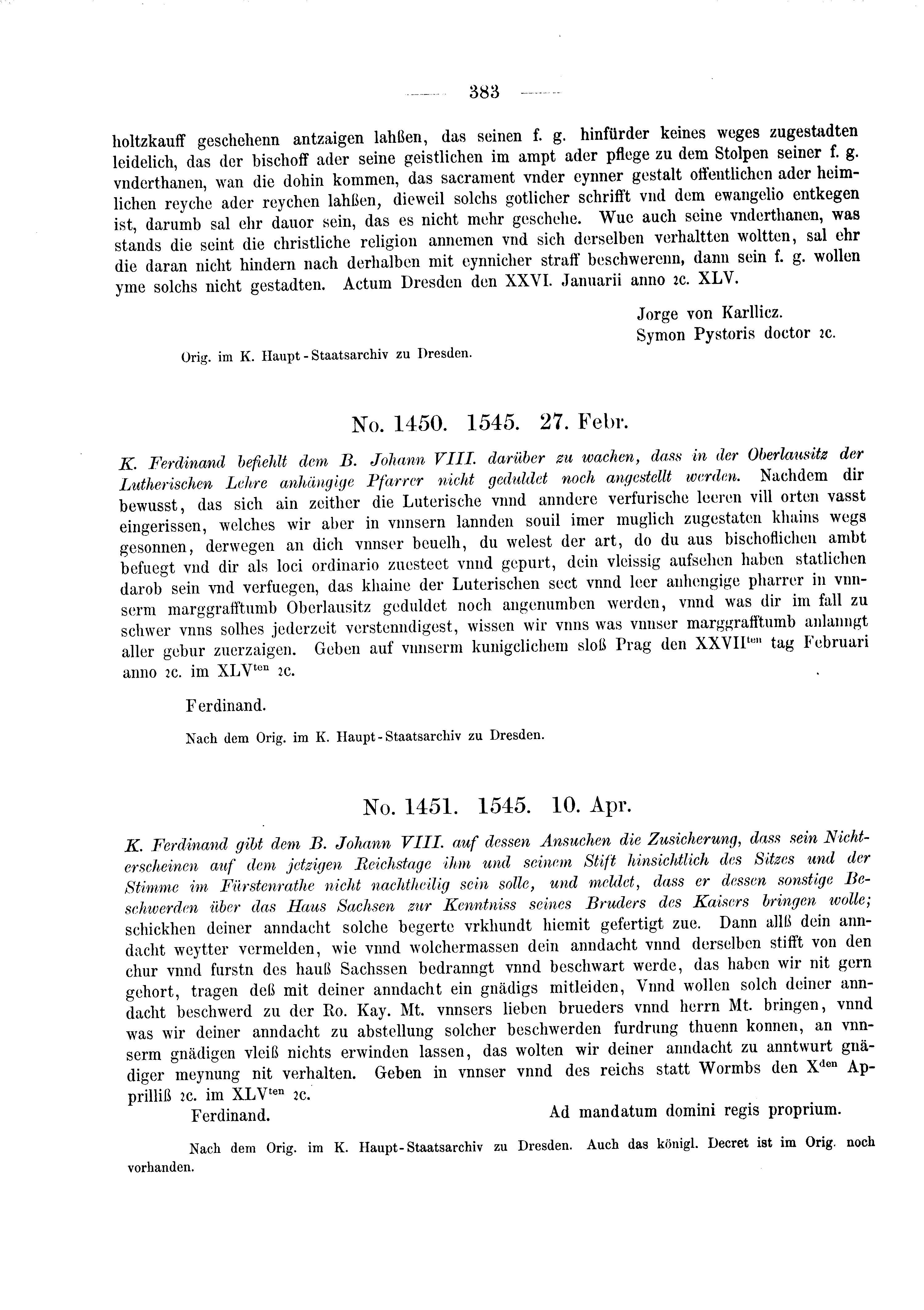 Historische Urkunde Seite 383 aus Band cds2_03