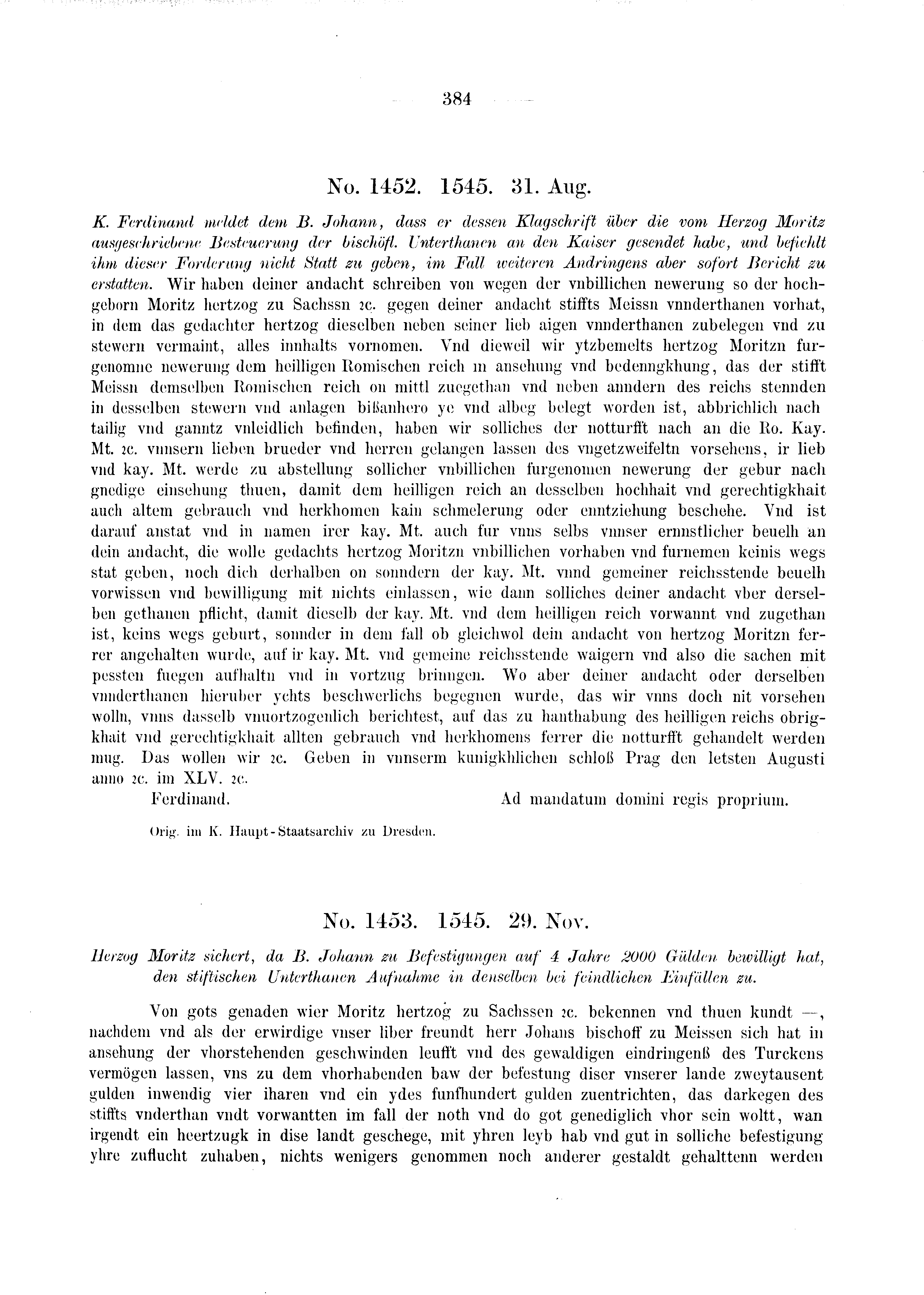 Historische Urkunde Seite 384 aus Band cds2_03