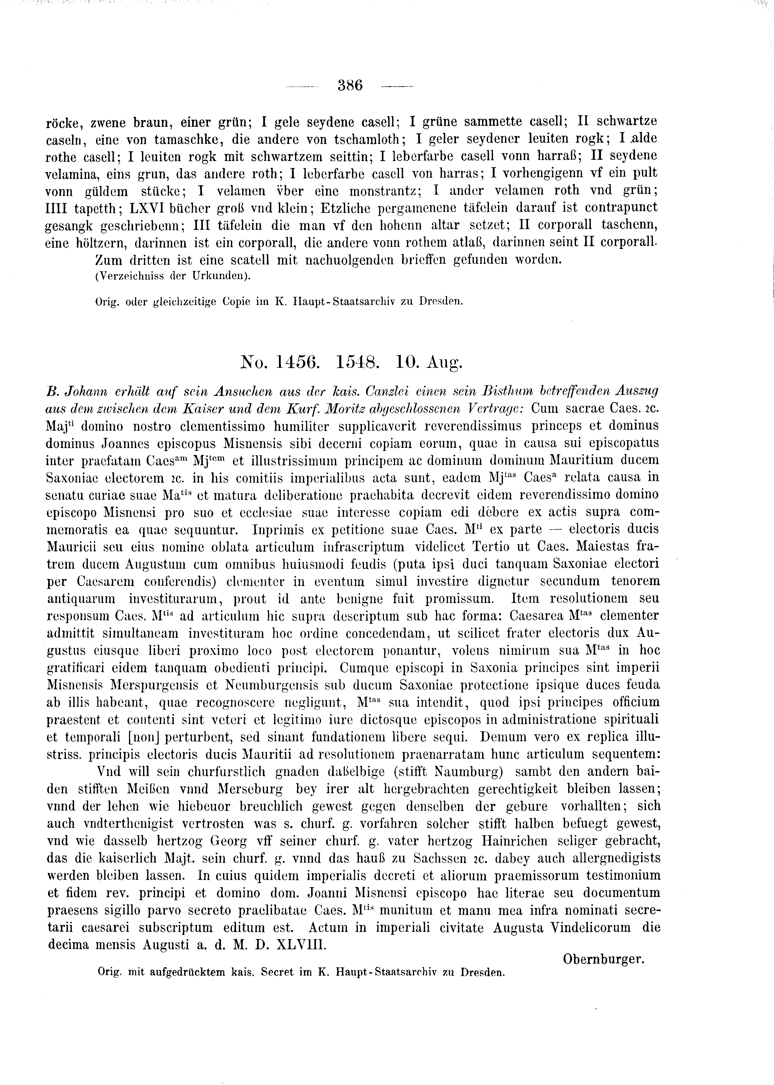 Historische Urkunde Seite 386 aus Band cds2_03