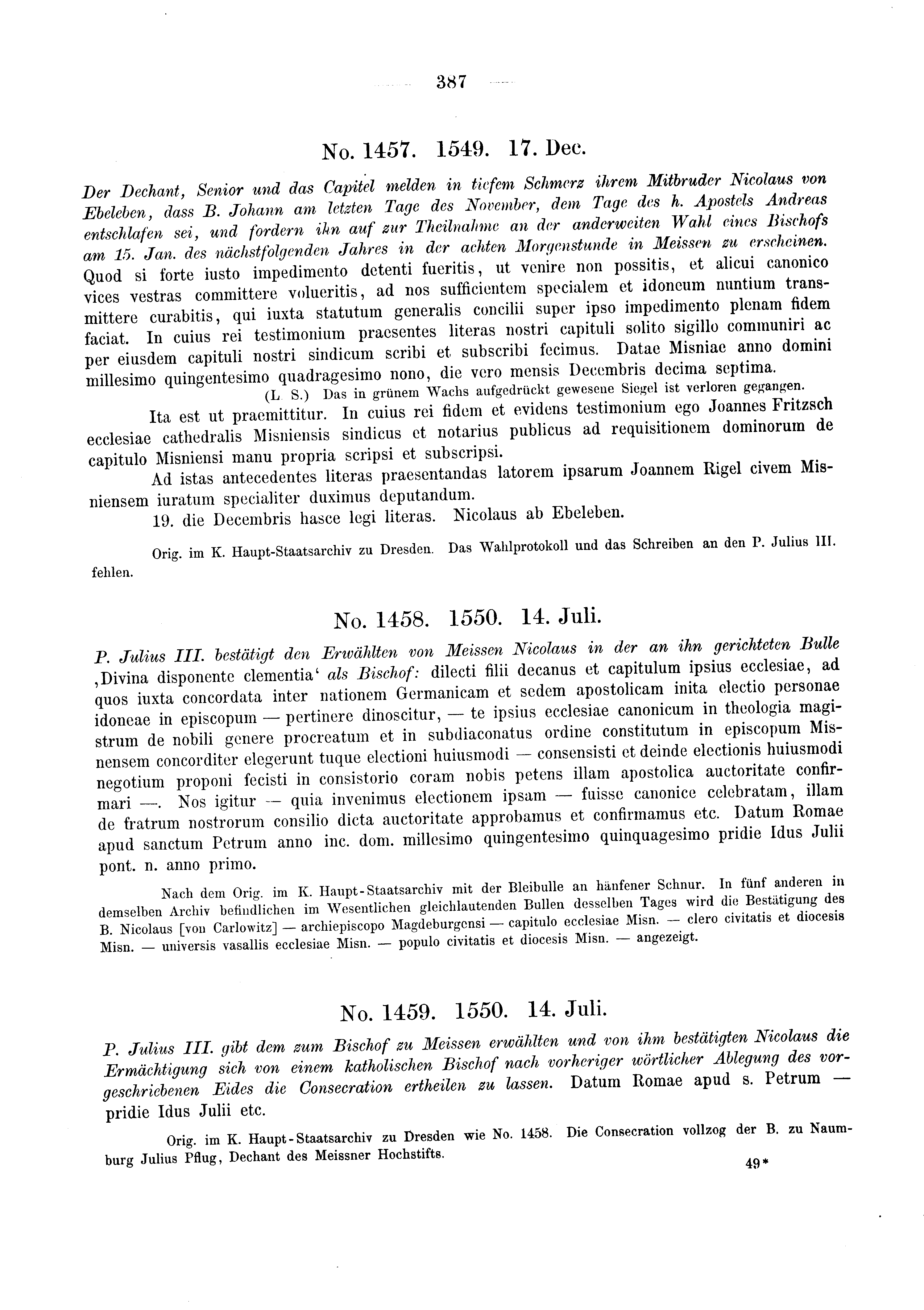 Historische Urkunde Seite 387 aus Band cds2_03