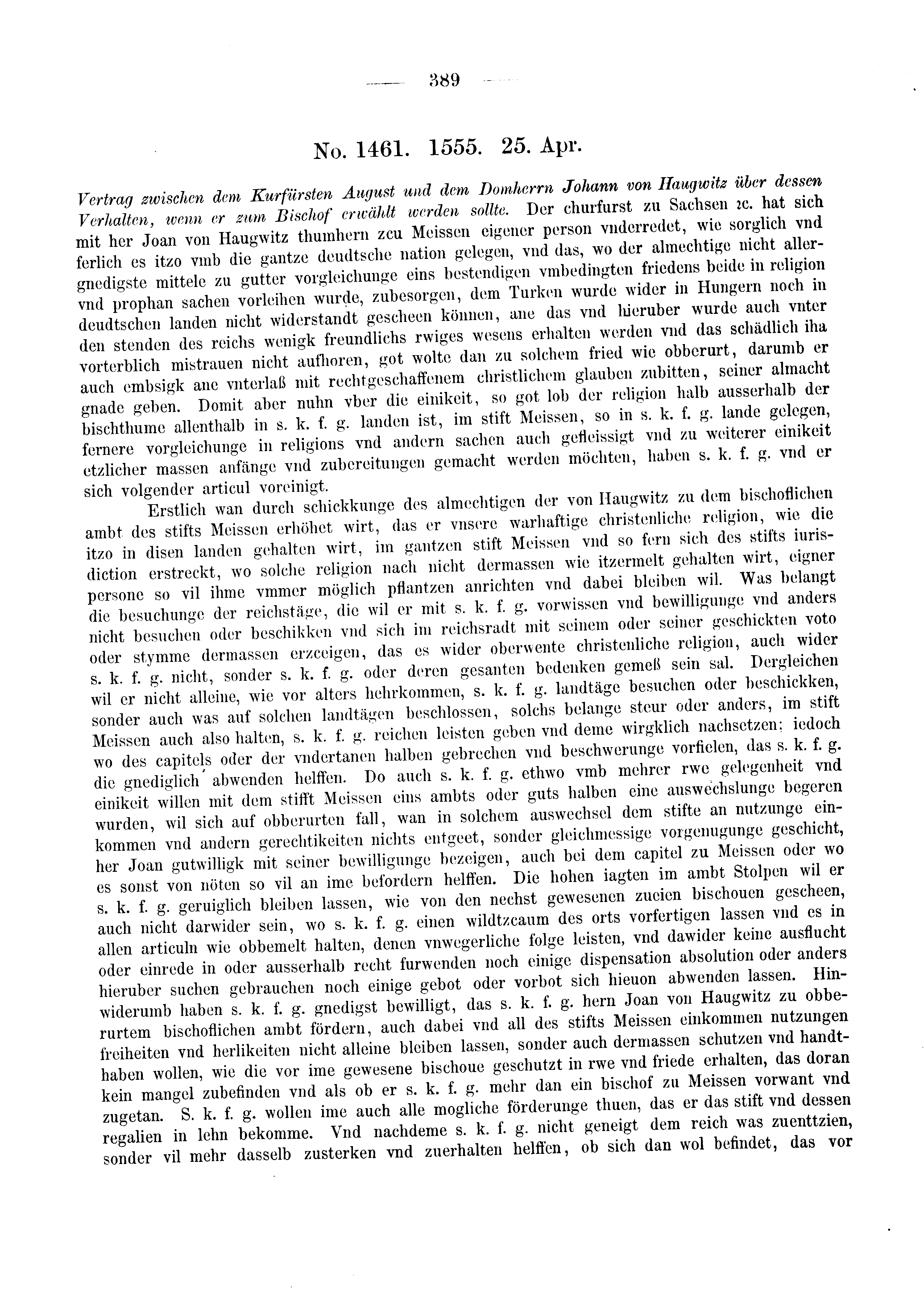 Historische Urkunde Seite 389 aus Band cds2_03