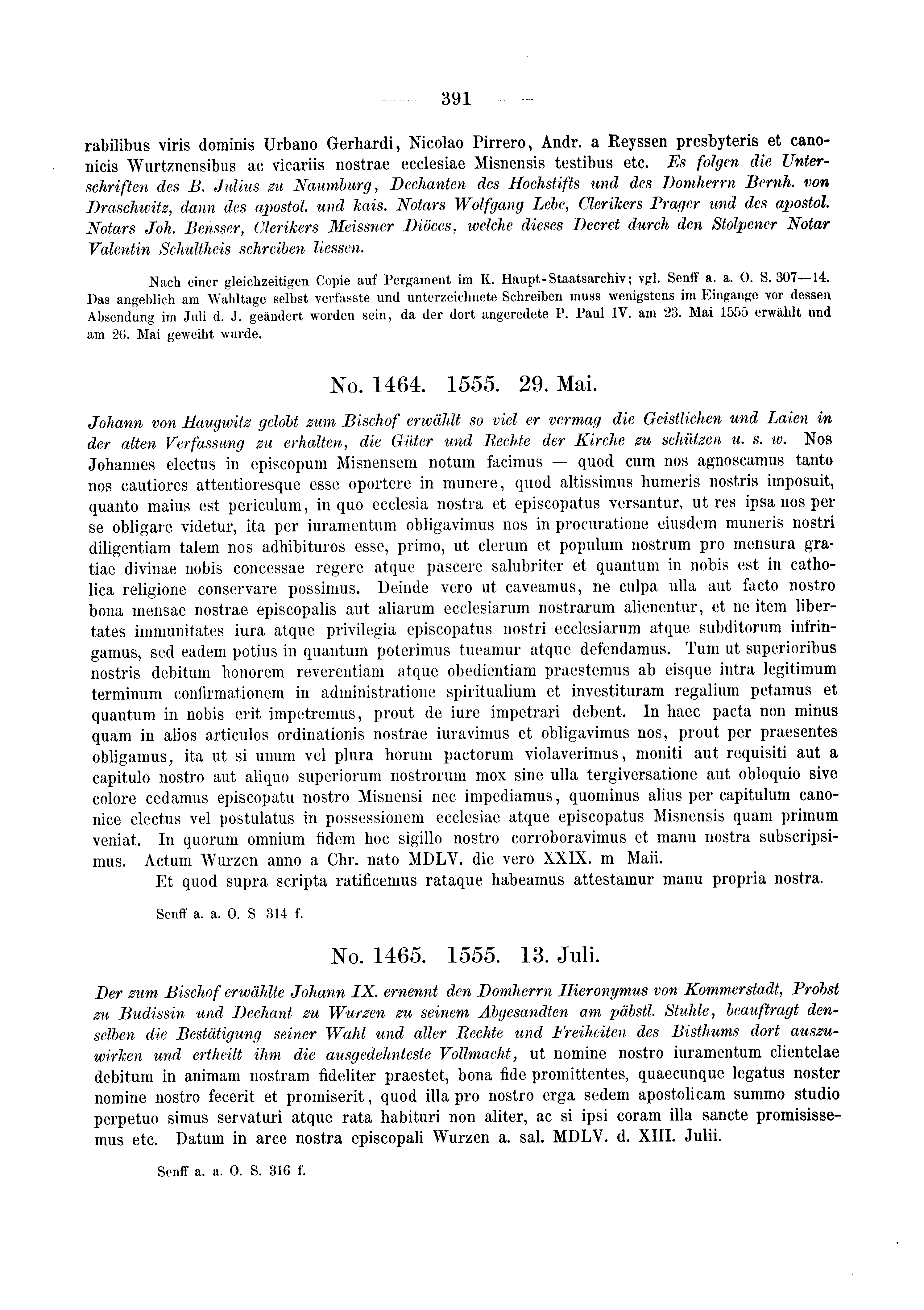 Historische Urkunde Seite 391 aus Band cds2_03