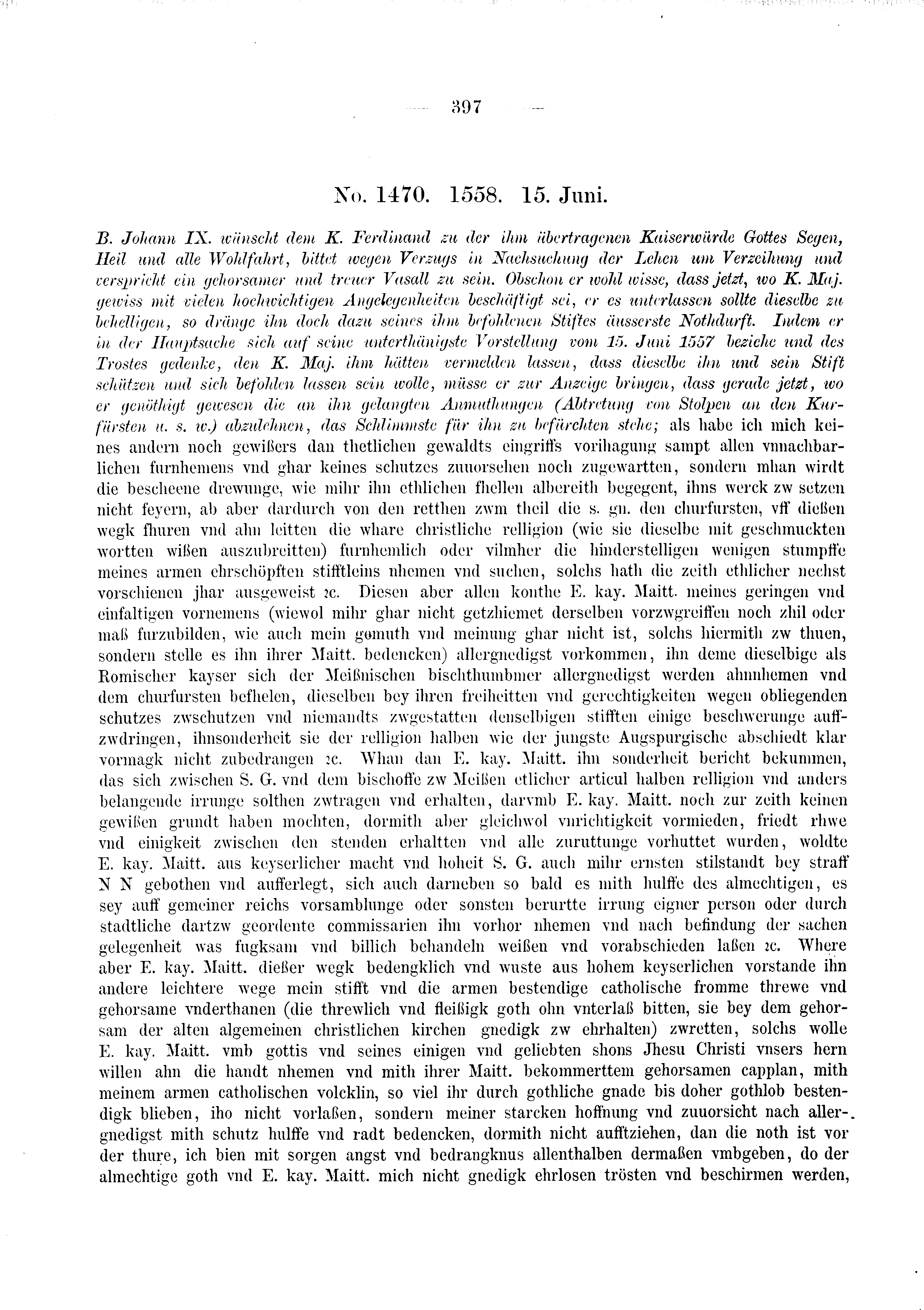 Historische Urkunde Seite 397 aus Band cds2_03