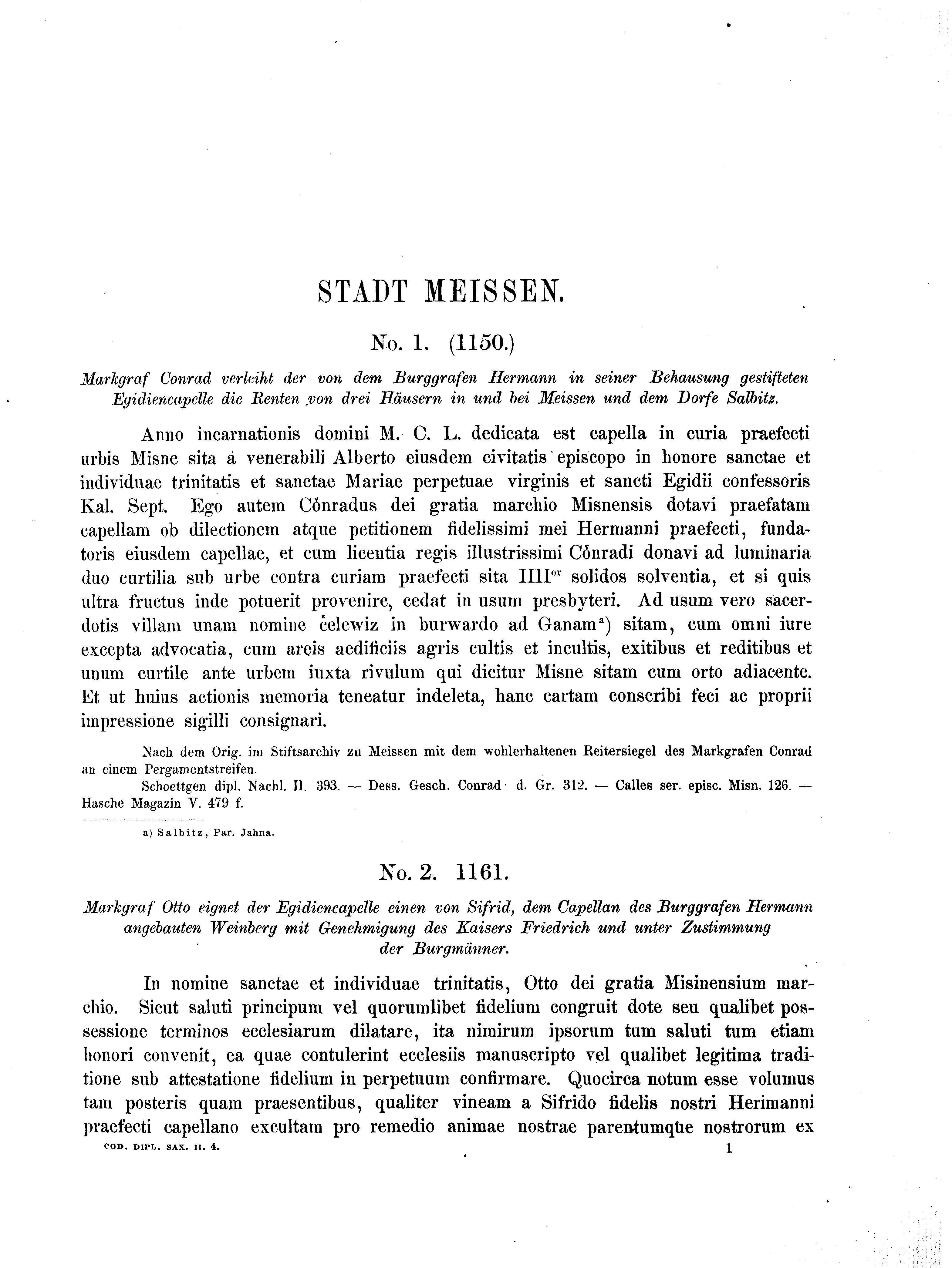 Historische Urkunde Seite 1 aus Band cds2_04