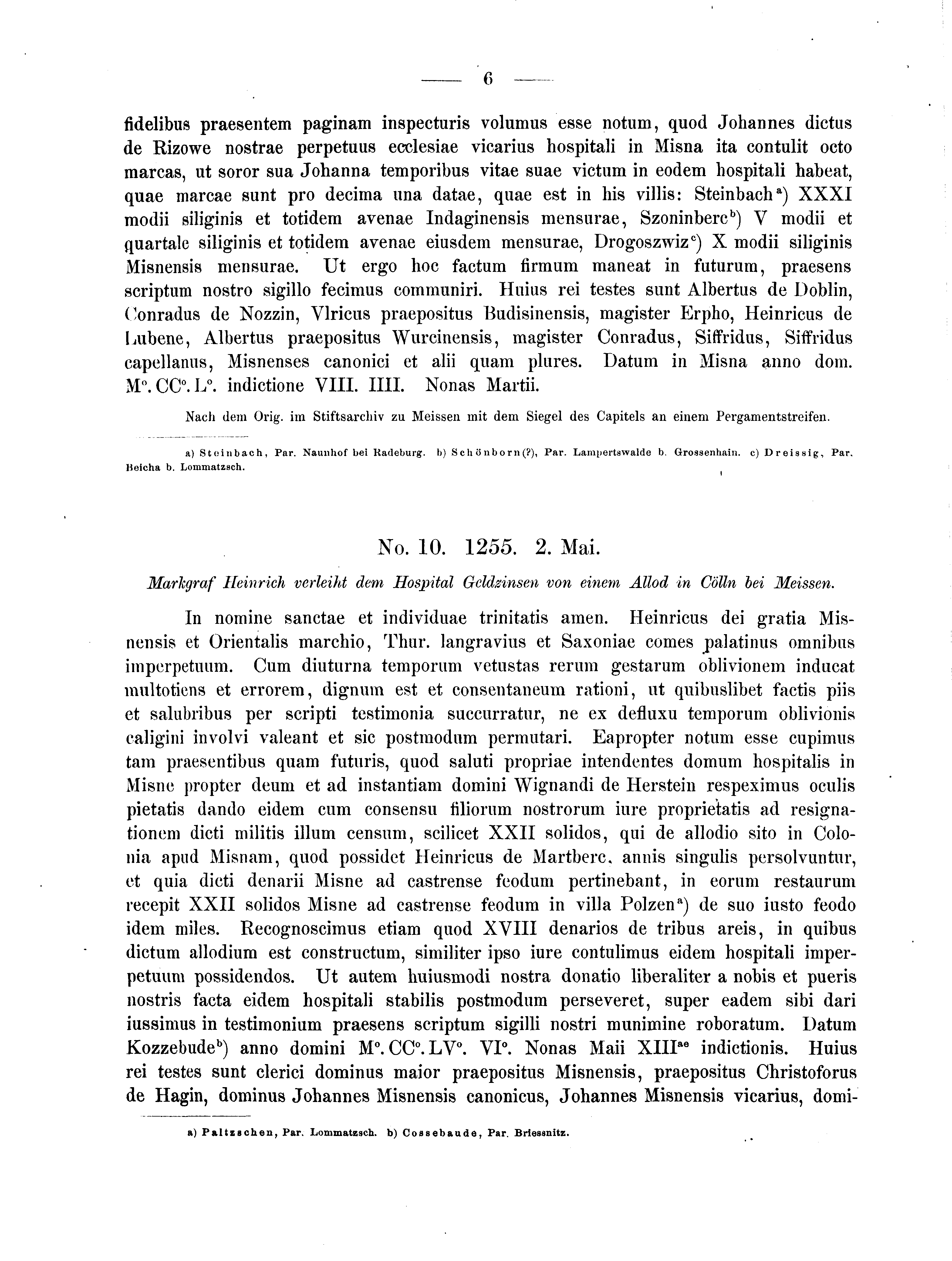 Historische Urkunde Seite 6 aus Band cds2_04