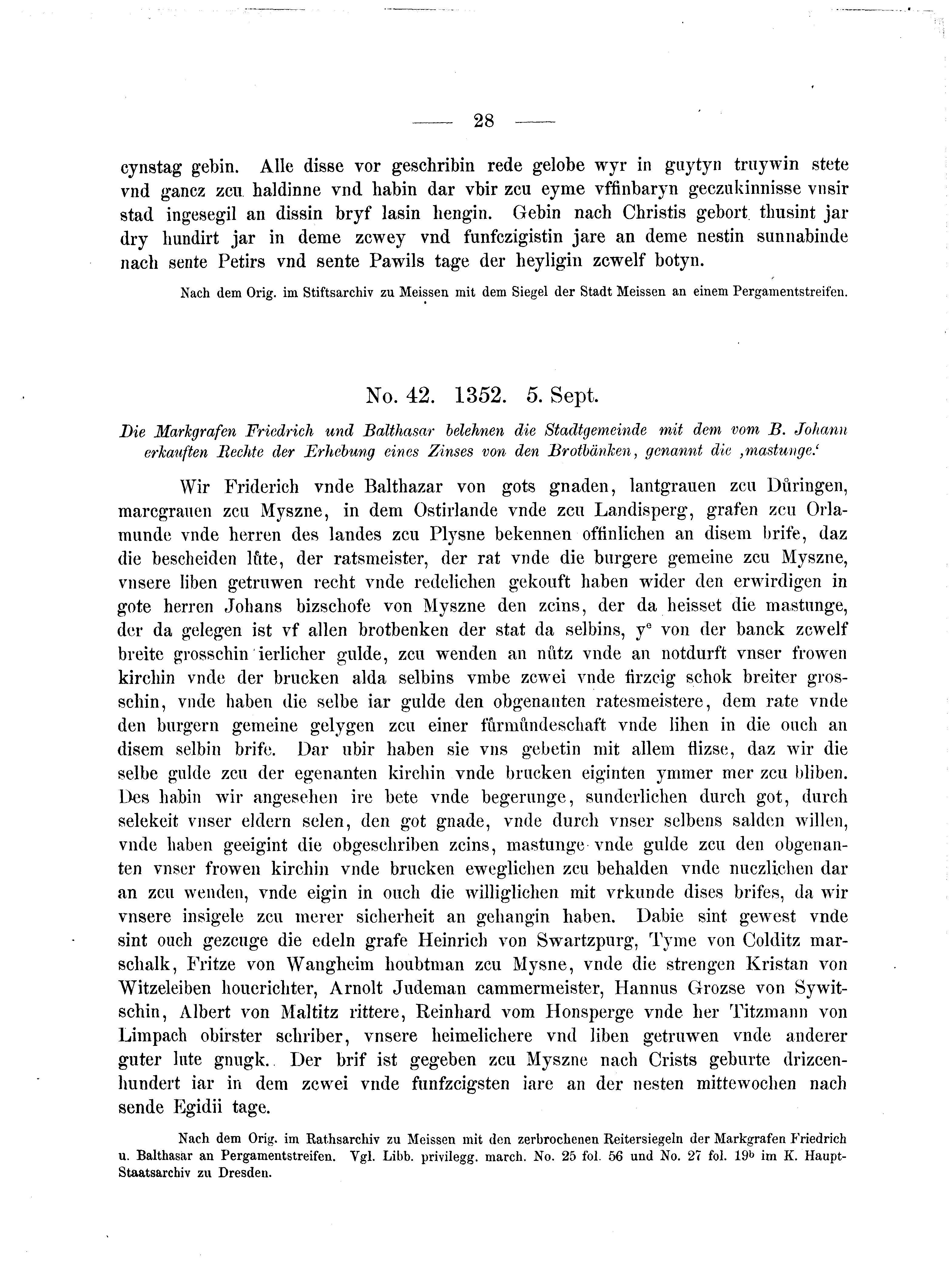 Historische Urkunde Seite 28 aus Band cds2_04