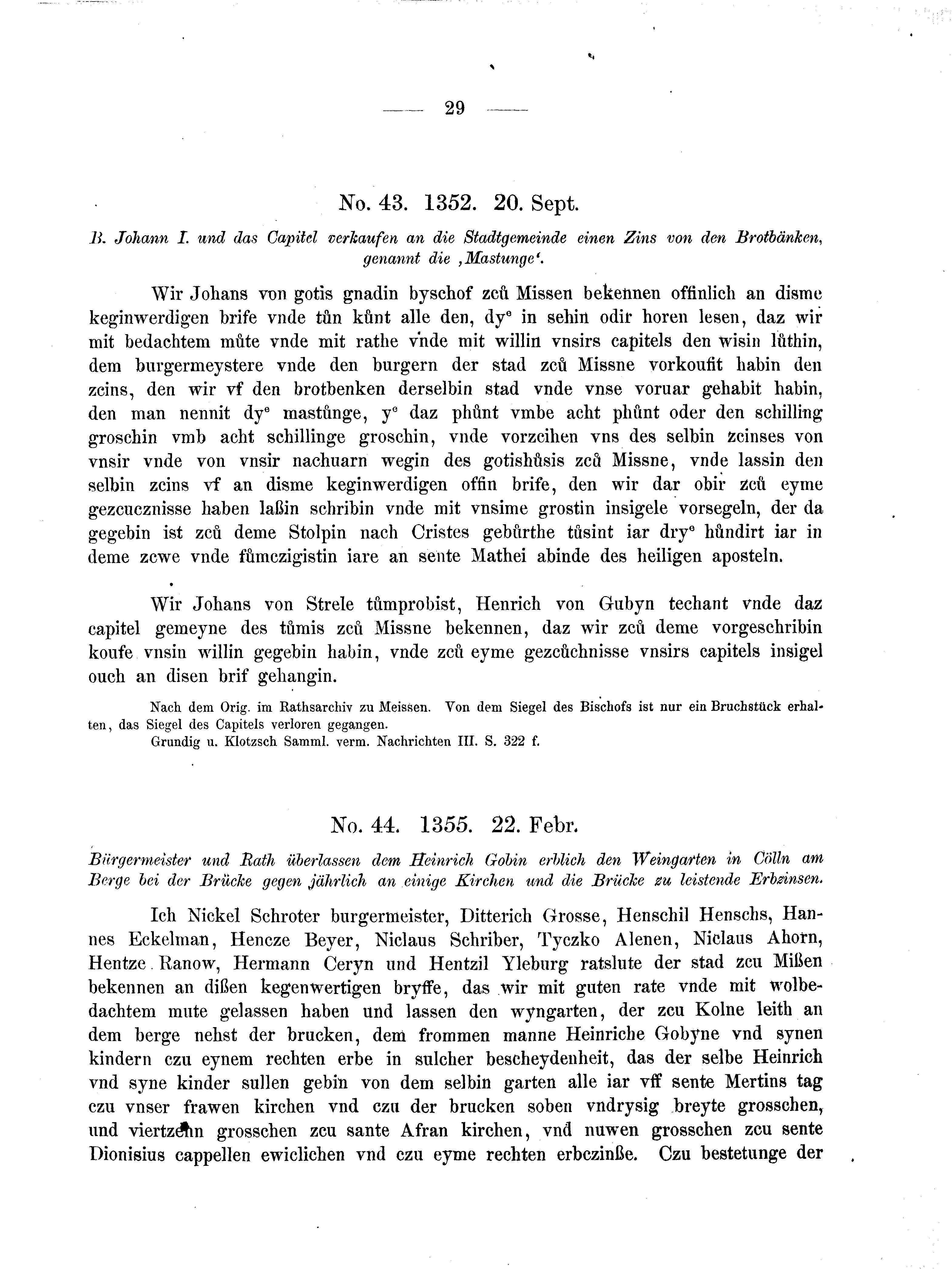 Historische Urkunde Seite 29 aus Band cds2_04