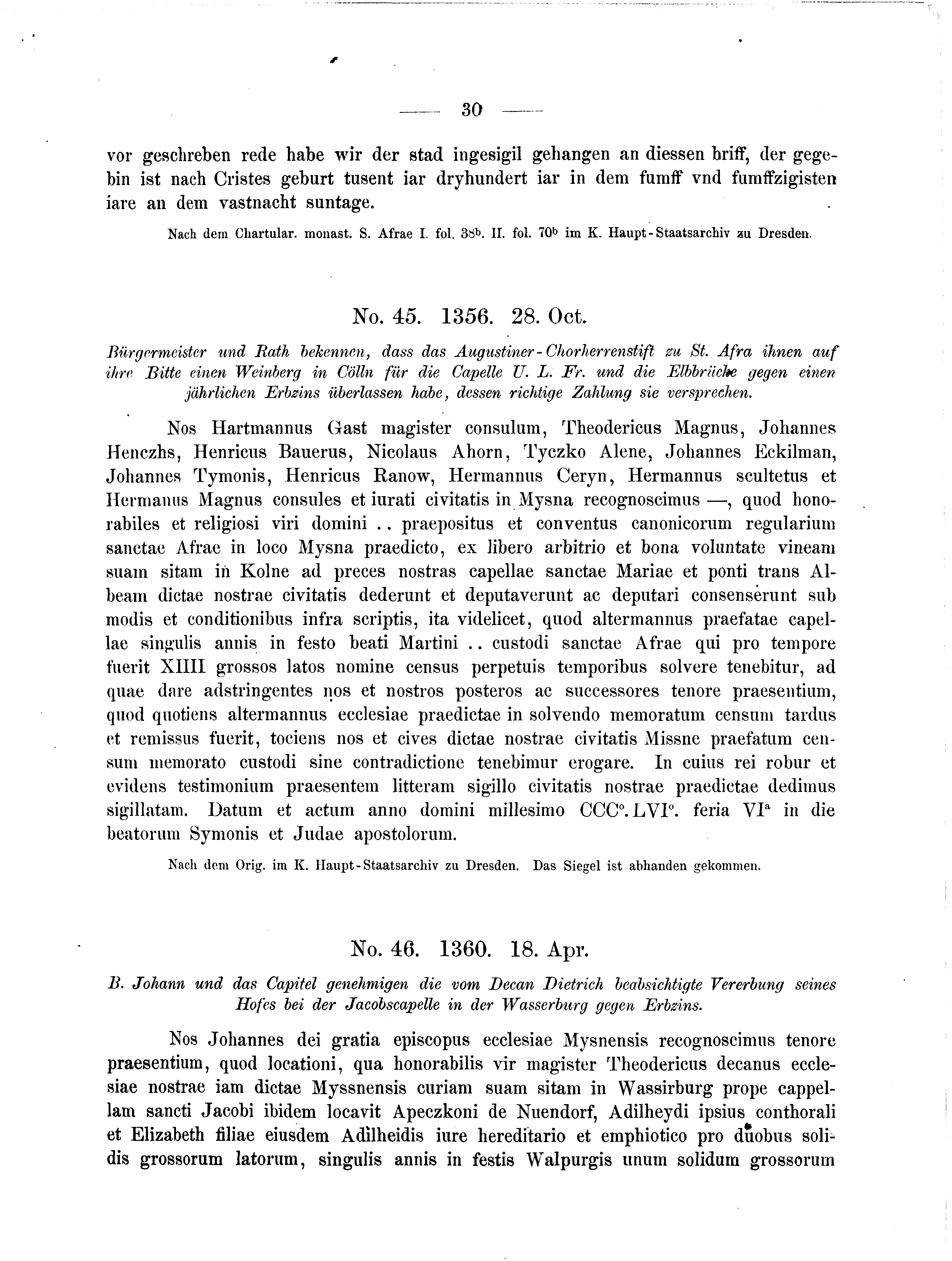 Historische Urkunde Seite 30 aus Band cds2_04