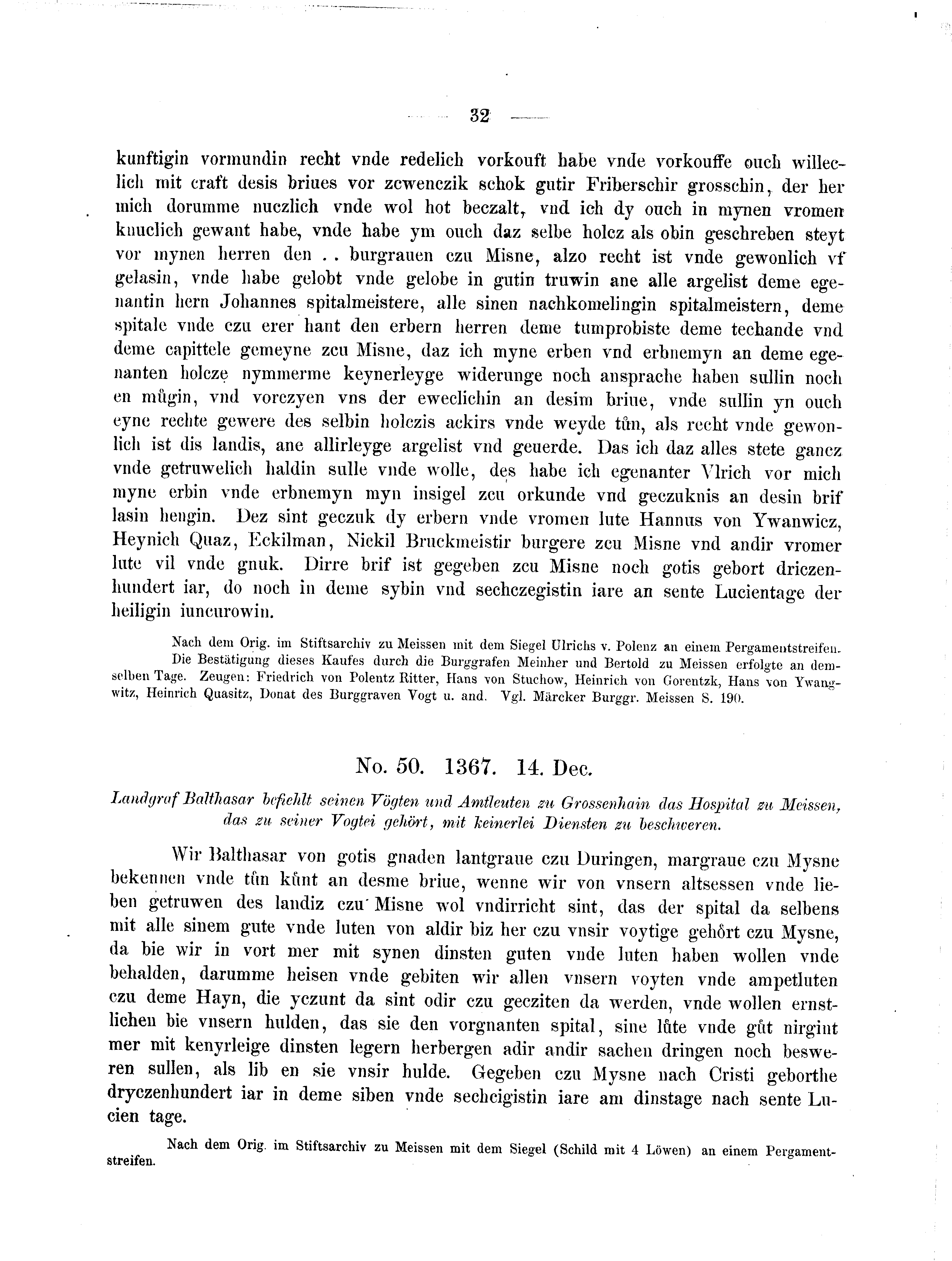 Historische Urkunde Seite 32 aus Band cds2_04