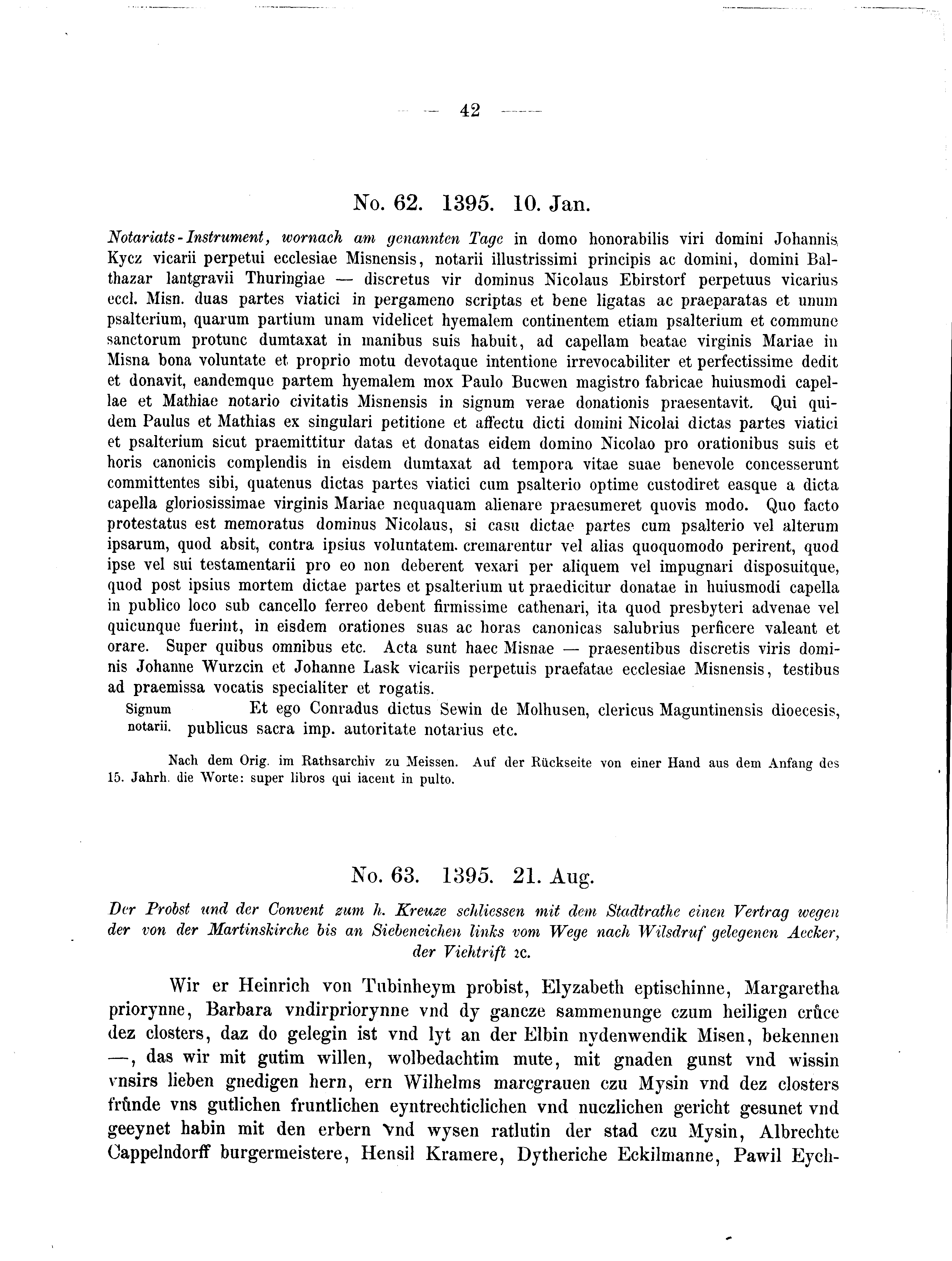 Historische Urkunde Seite 42 aus Band cds2_04