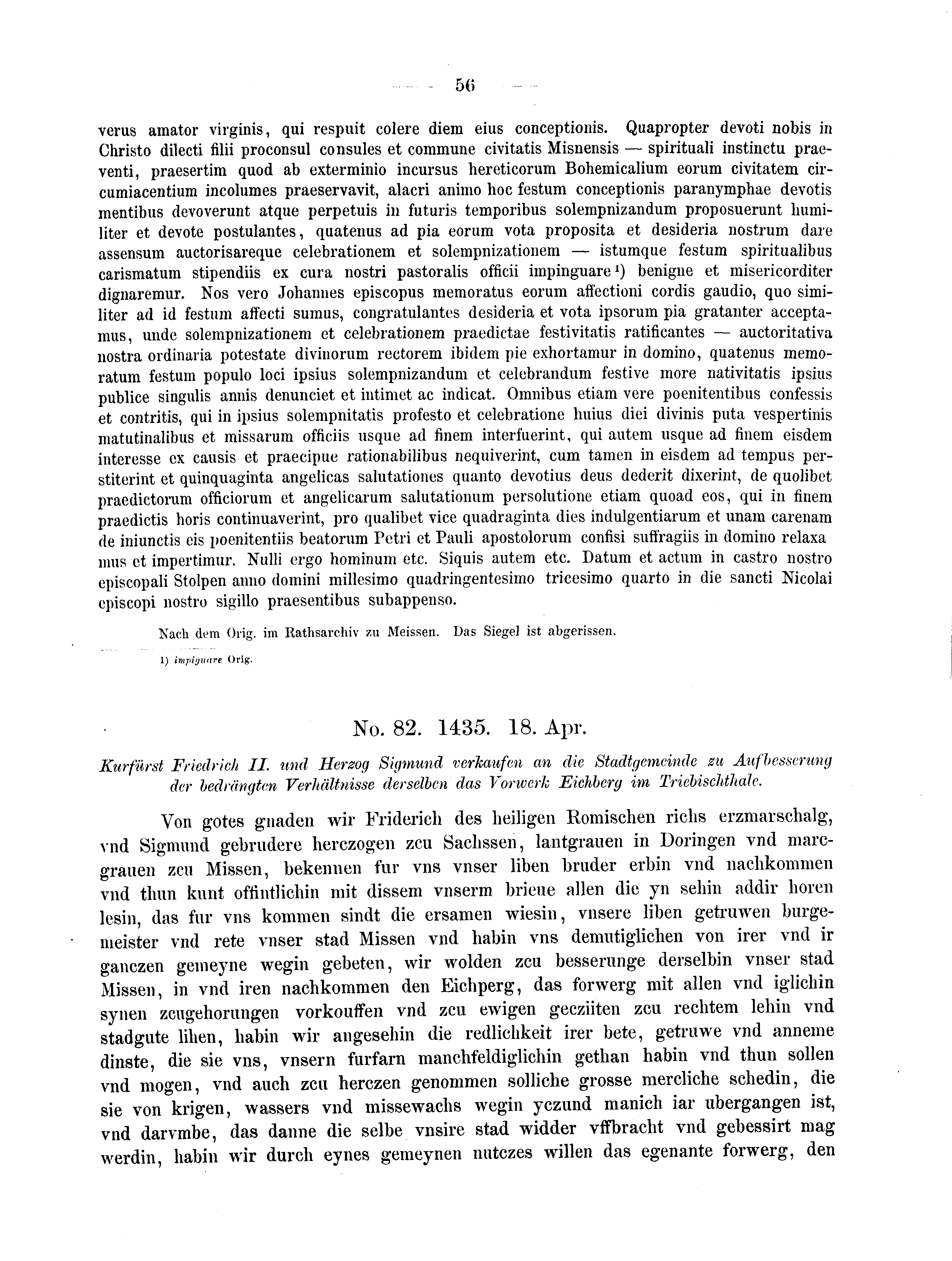 Historische Urkunde Seite 56 aus Band cds2_04