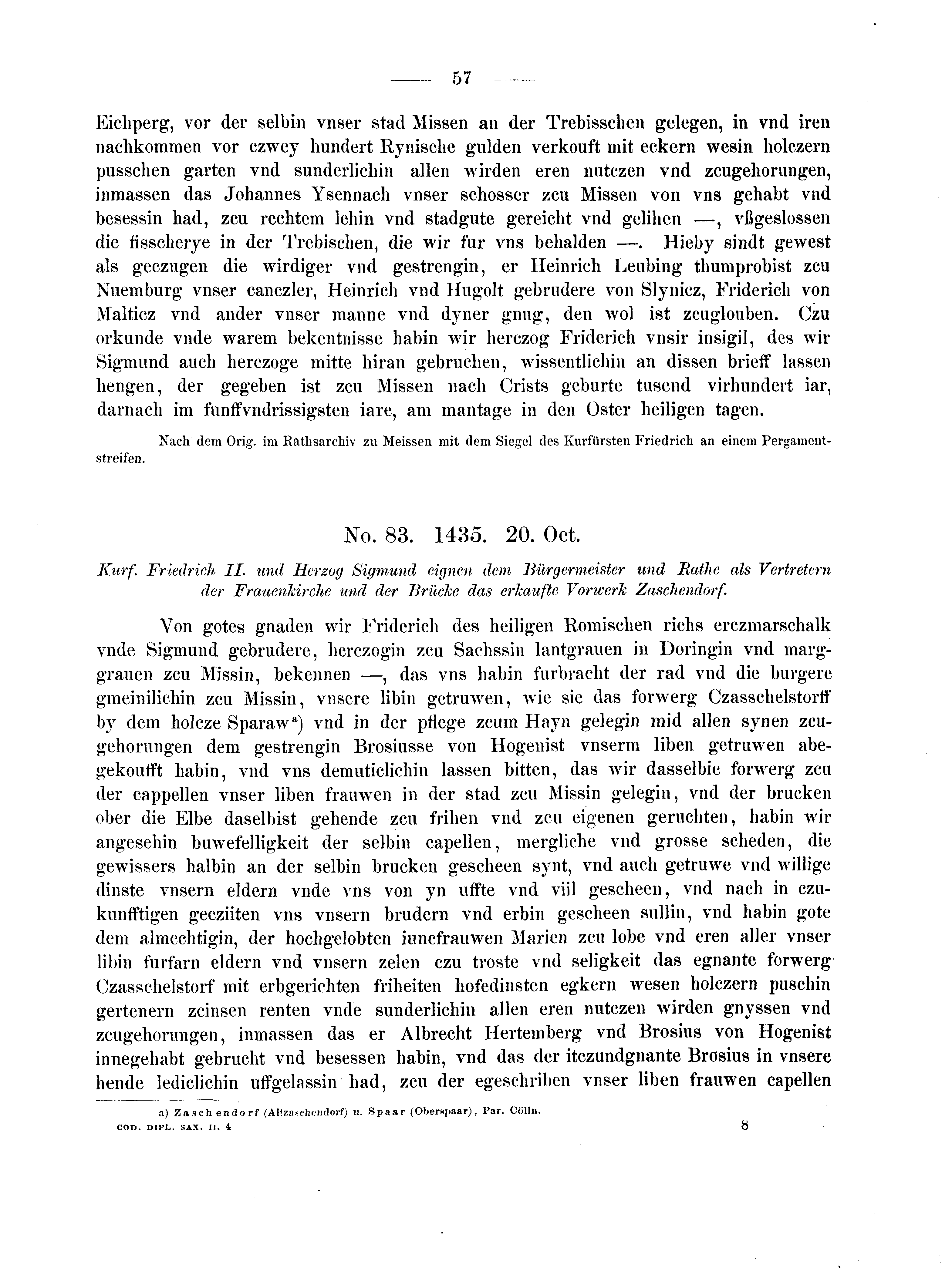 Historische Urkunde Seite 57 aus Band cds2_04