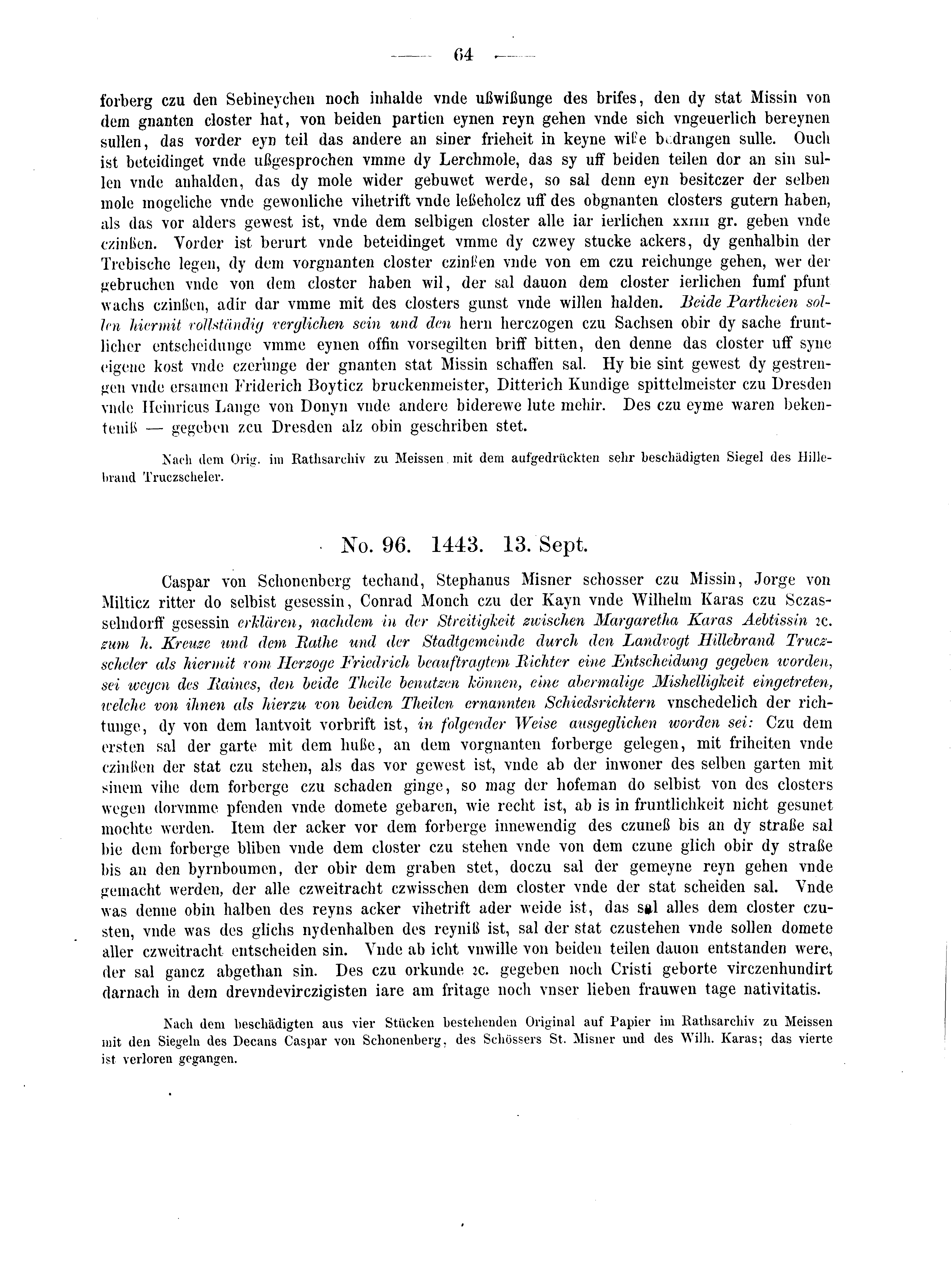 Historische Urkunde Seite 64 aus Band cds2_04