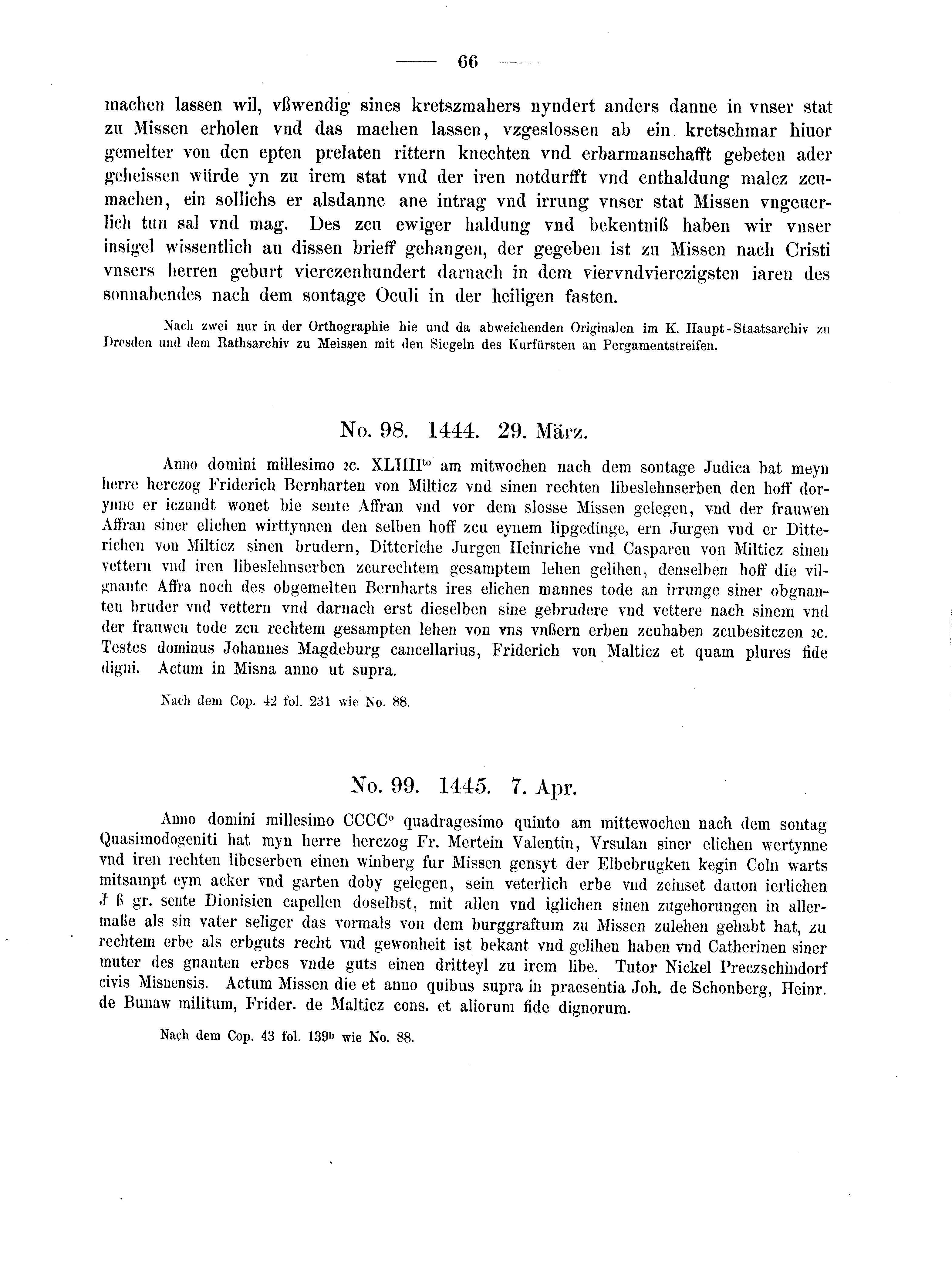 Historische Urkunde Seite 66 aus Band cds2_04
