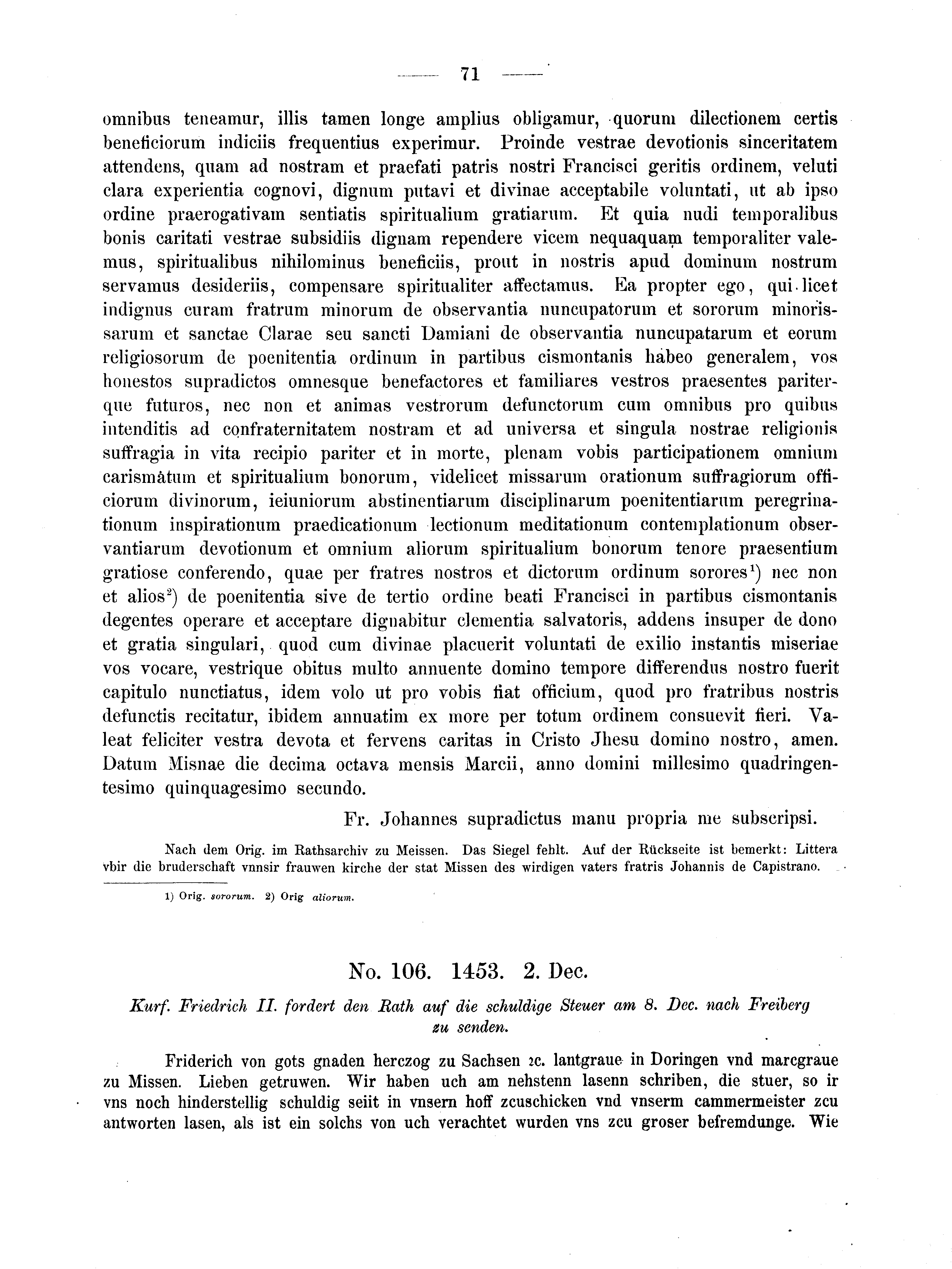 Historische Urkunde Seite 71 aus Band cds2_04