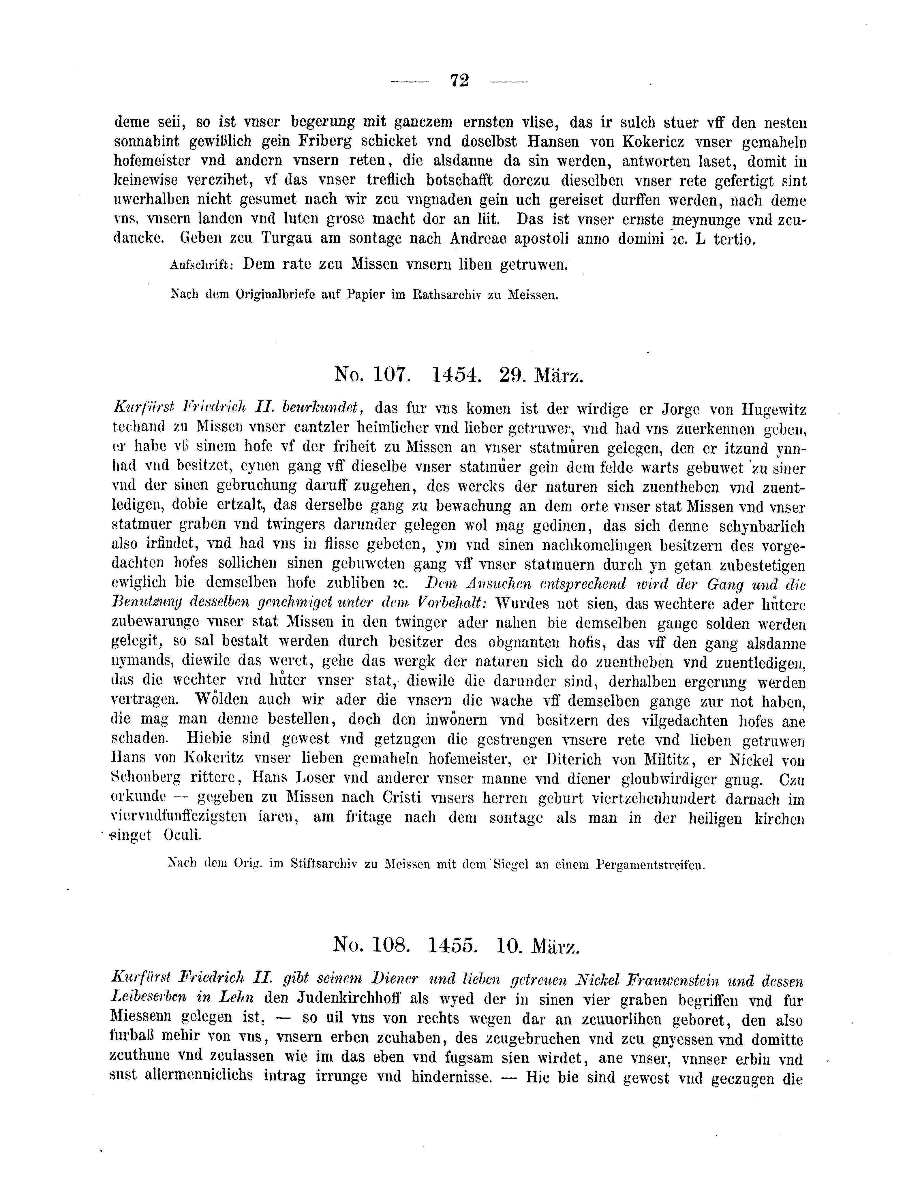 Historische Urkunde Seite 72 aus Band cds2_04