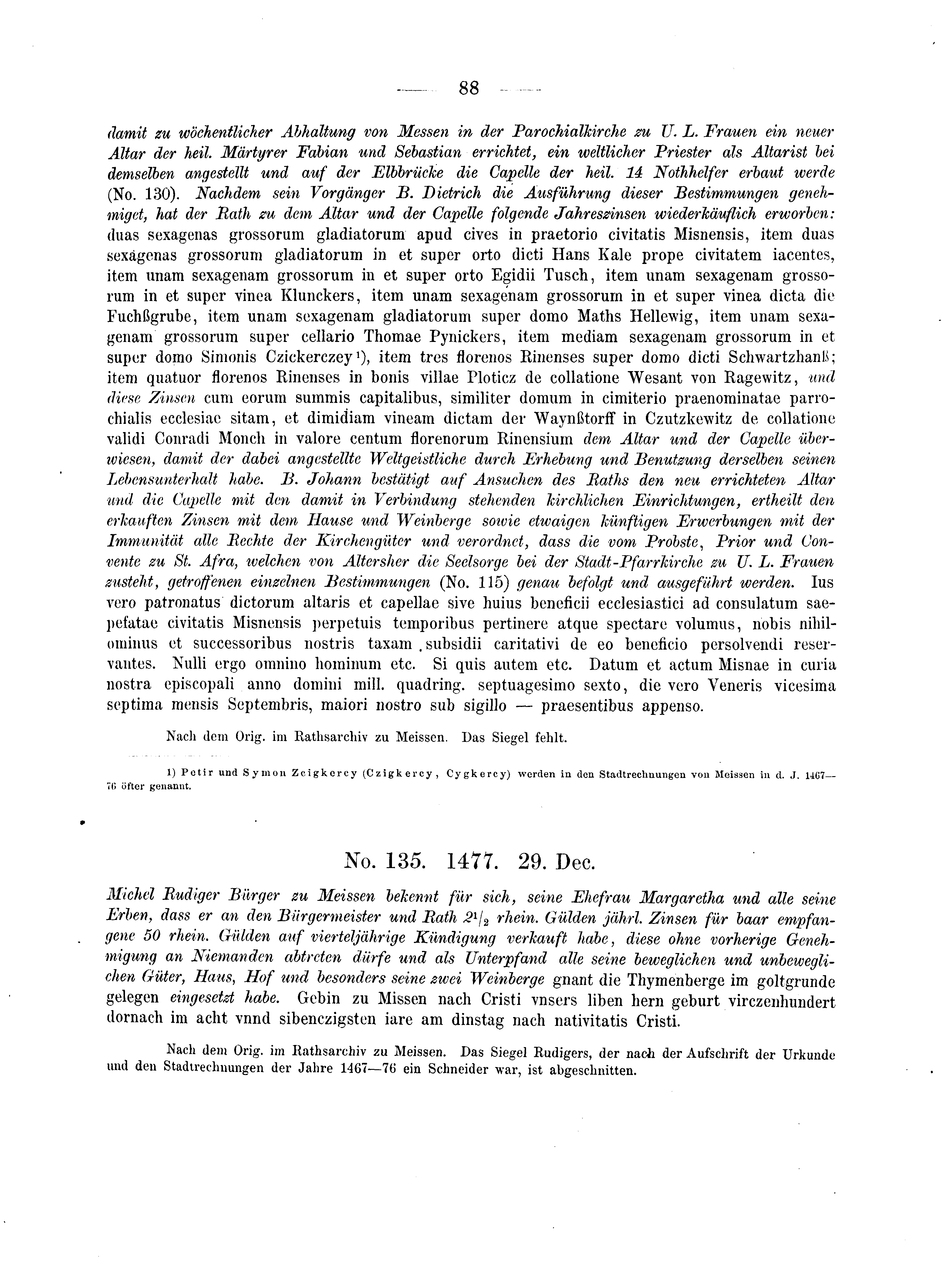 Historische Urkunde Seite 88 aus Band cds2_04