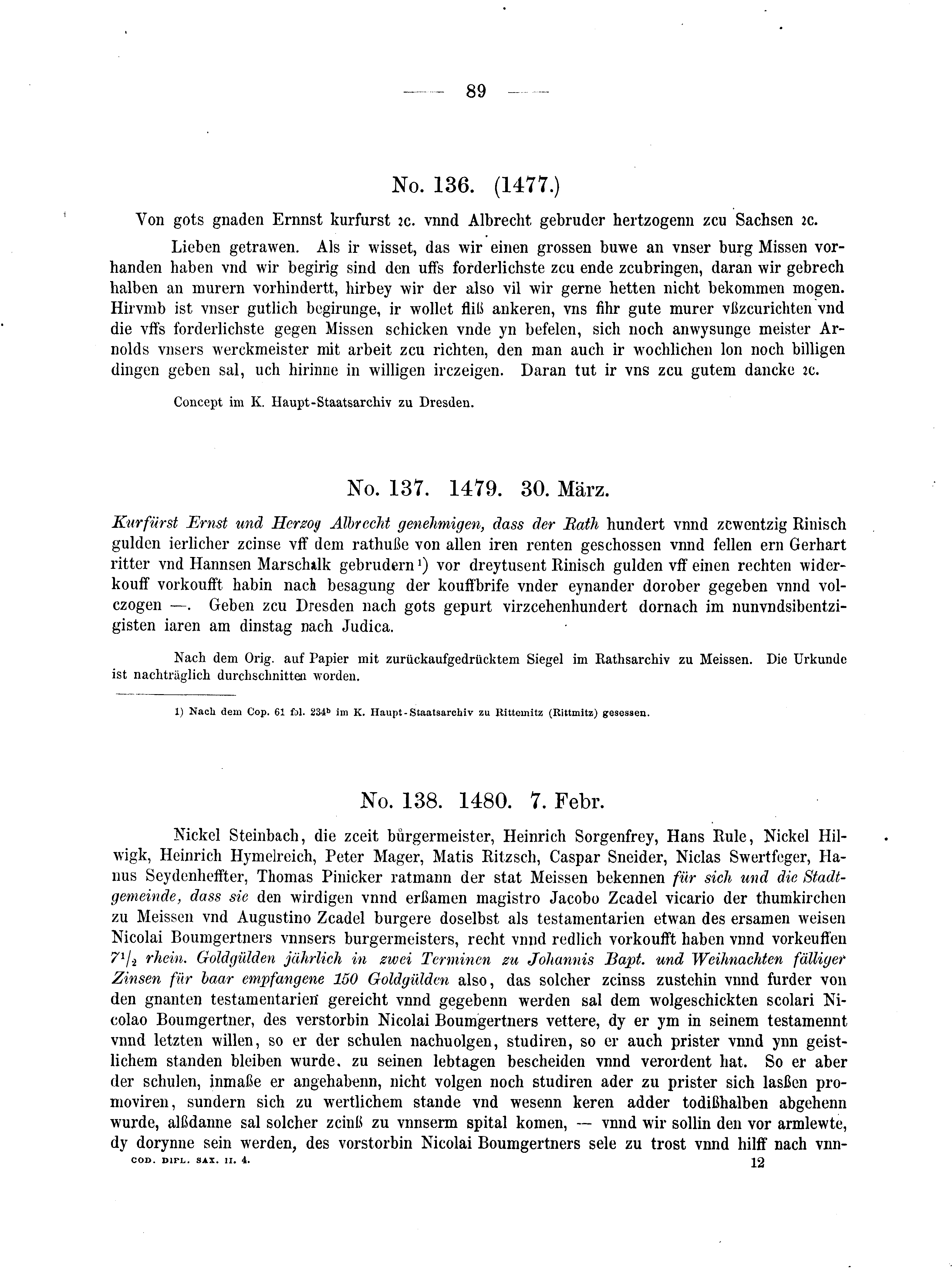 Historische Urkunde Seite 89 aus Band cds2_04