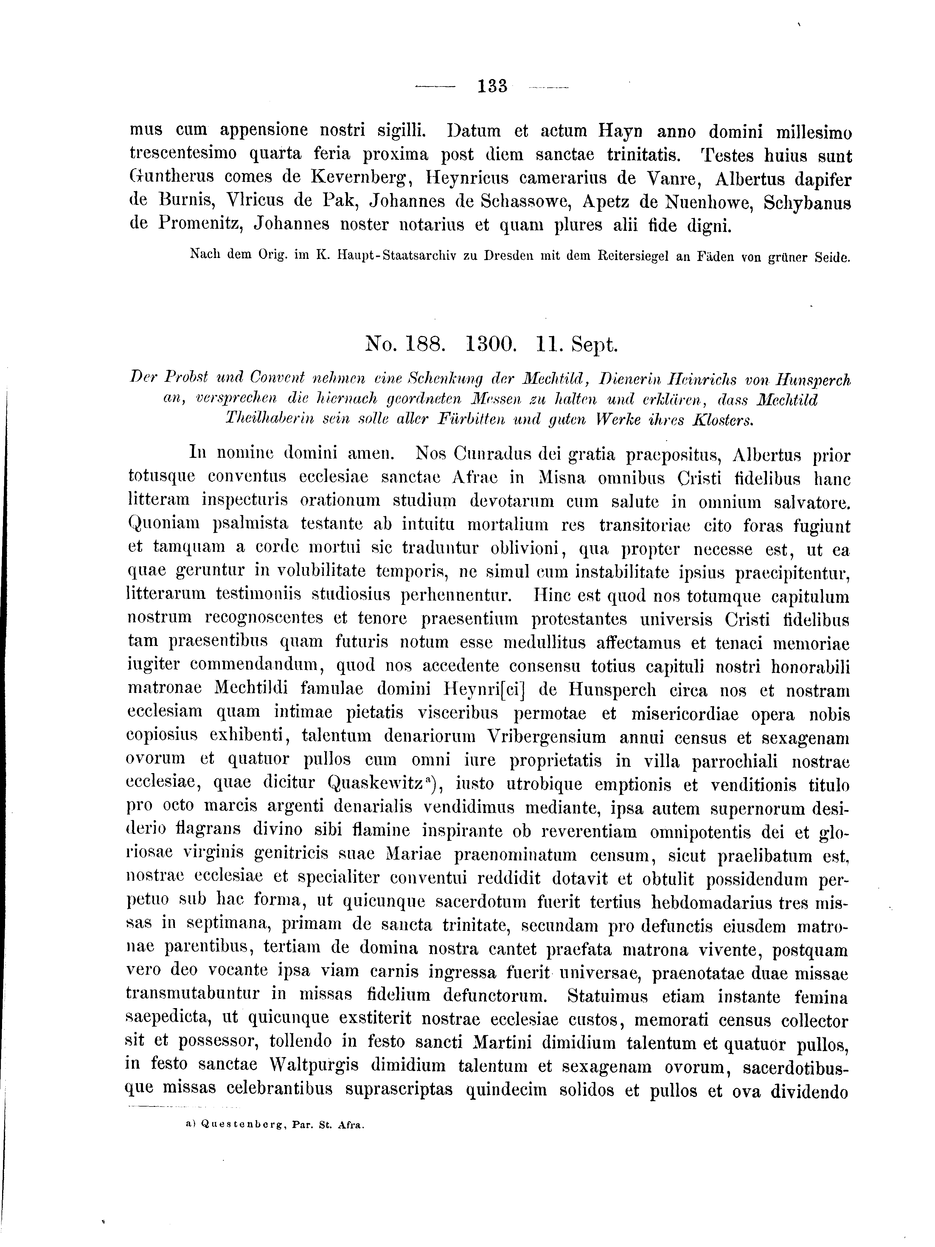 Historische Urkunde Seite 133 aus Band cds2_04