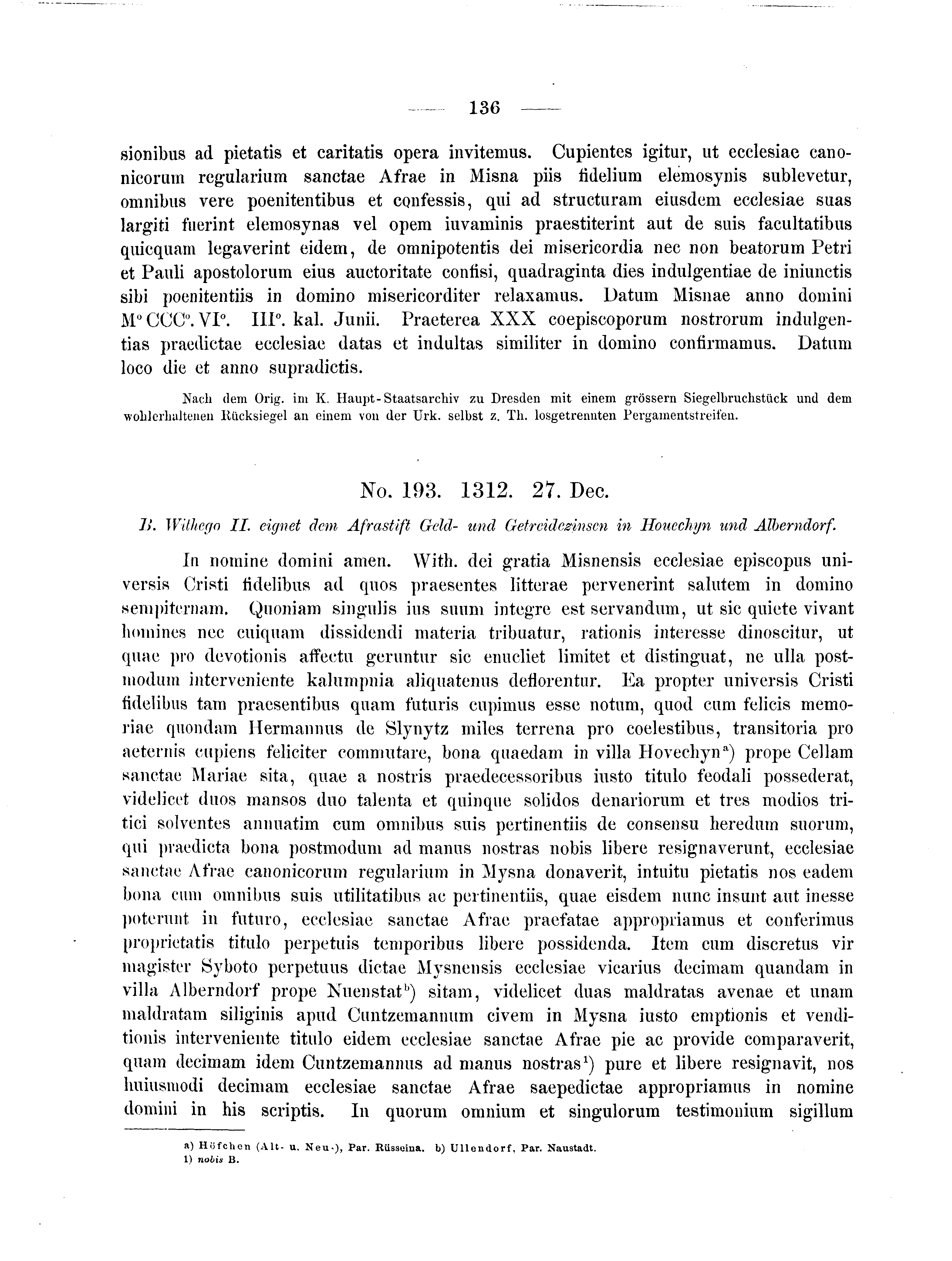 Historische Urkunde Seite 136 aus Band cds2_04