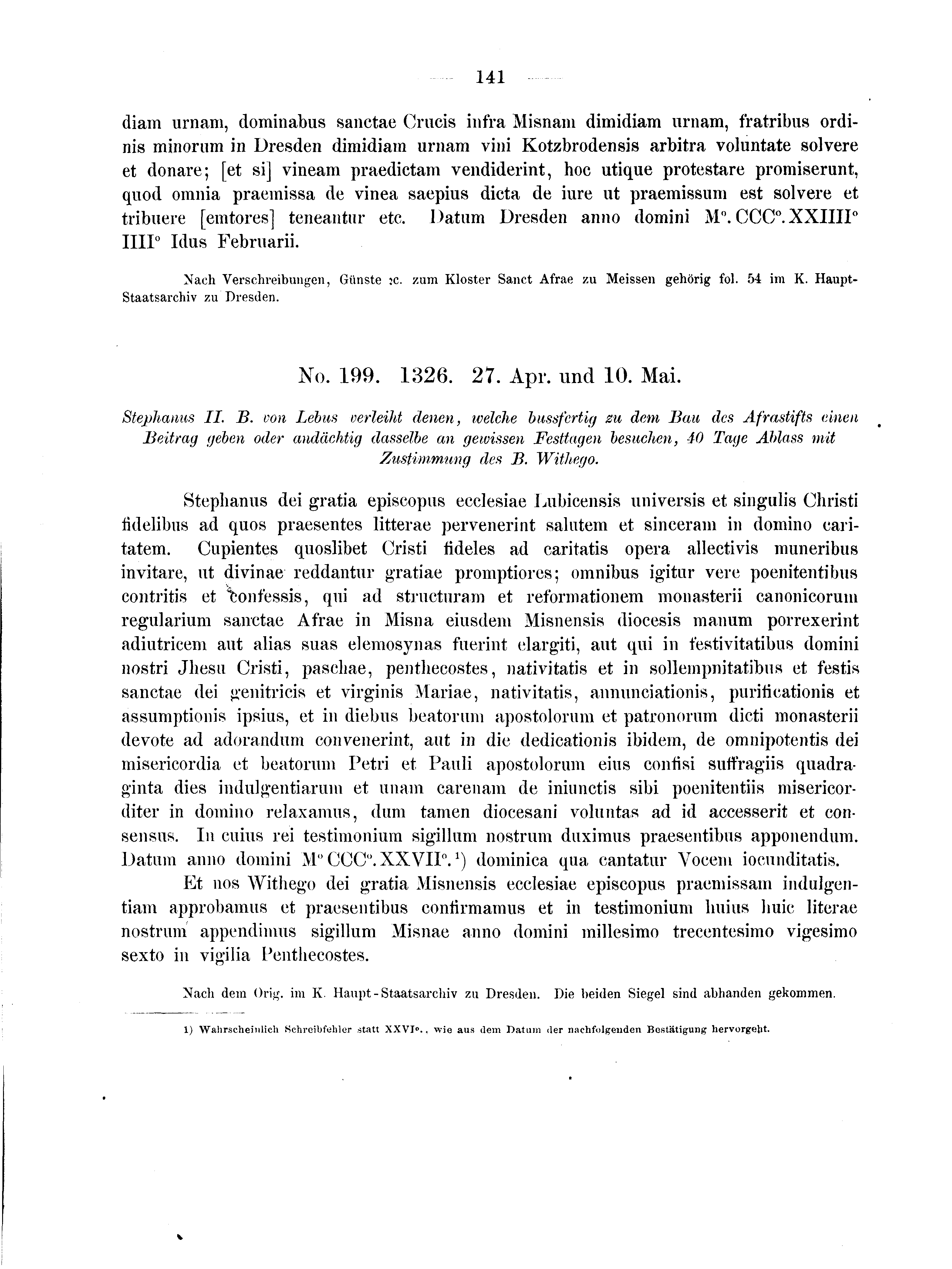 Historische Urkunde Seite 141 aus Band cds2_04