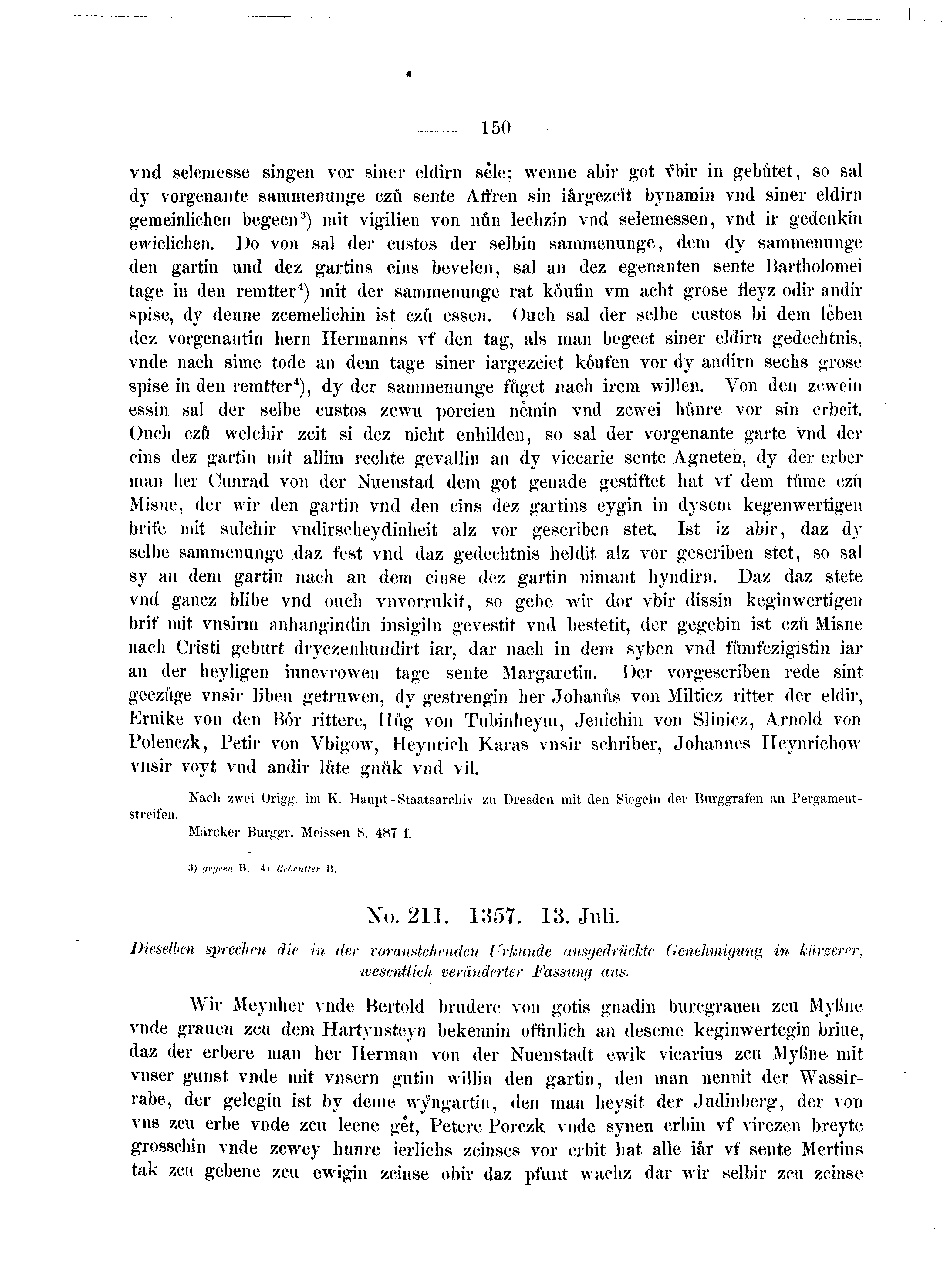 Historische Urkunde Seite 150 aus Band cds2_04
