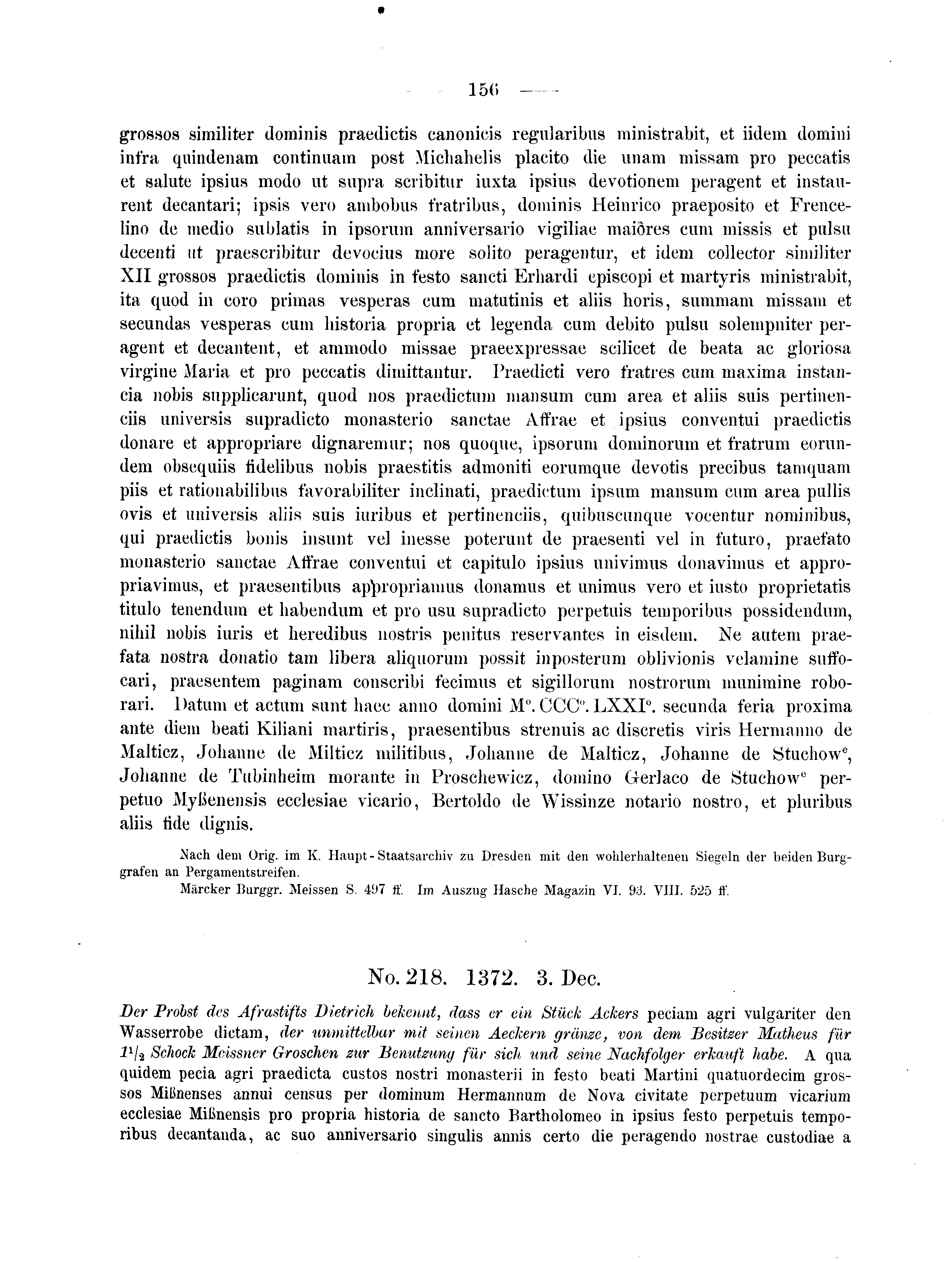 Historische Urkunde Seite 156 aus Band cds2_04