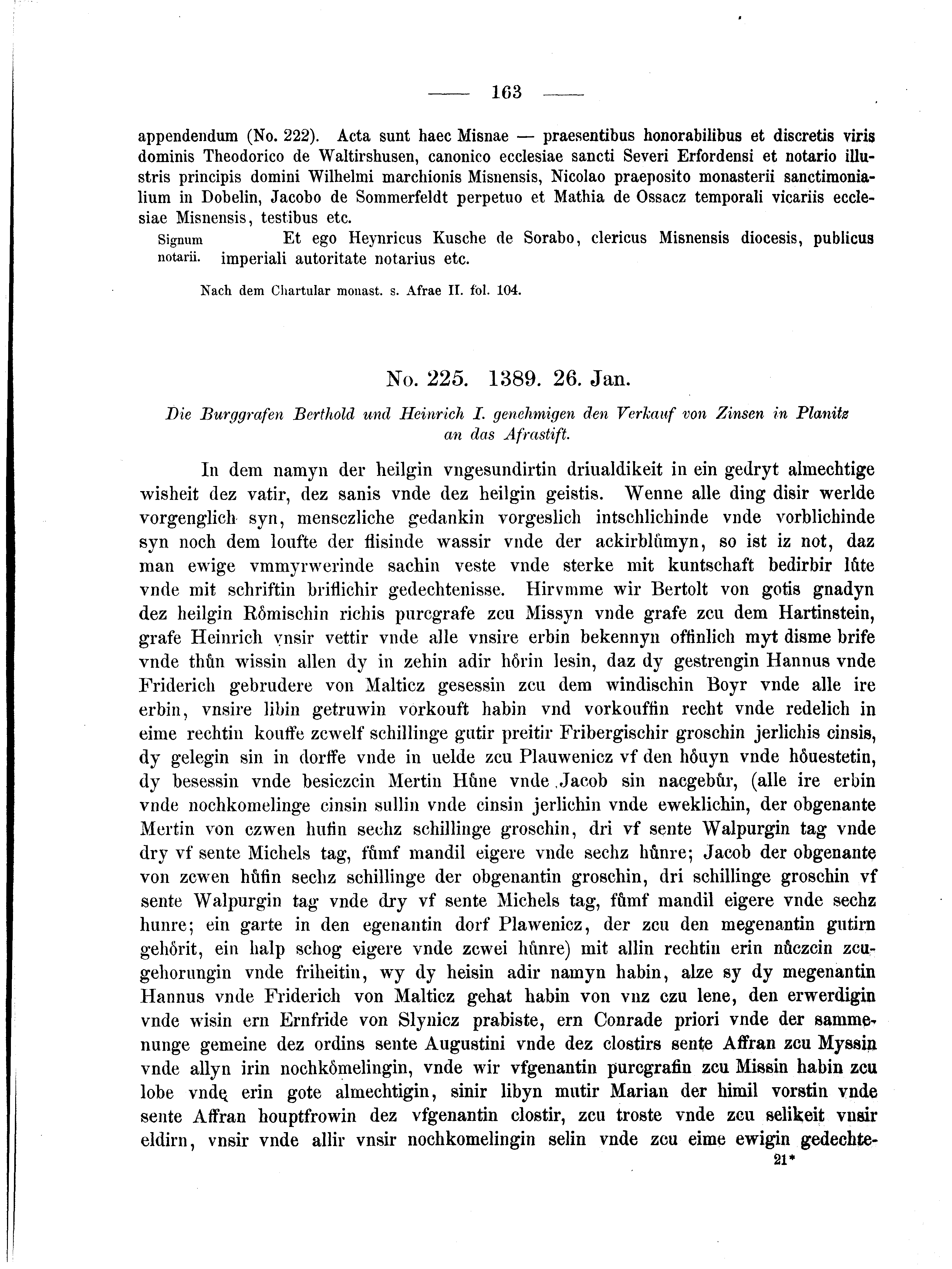 Historische Urkunde Seite 163 aus Band cds2_04