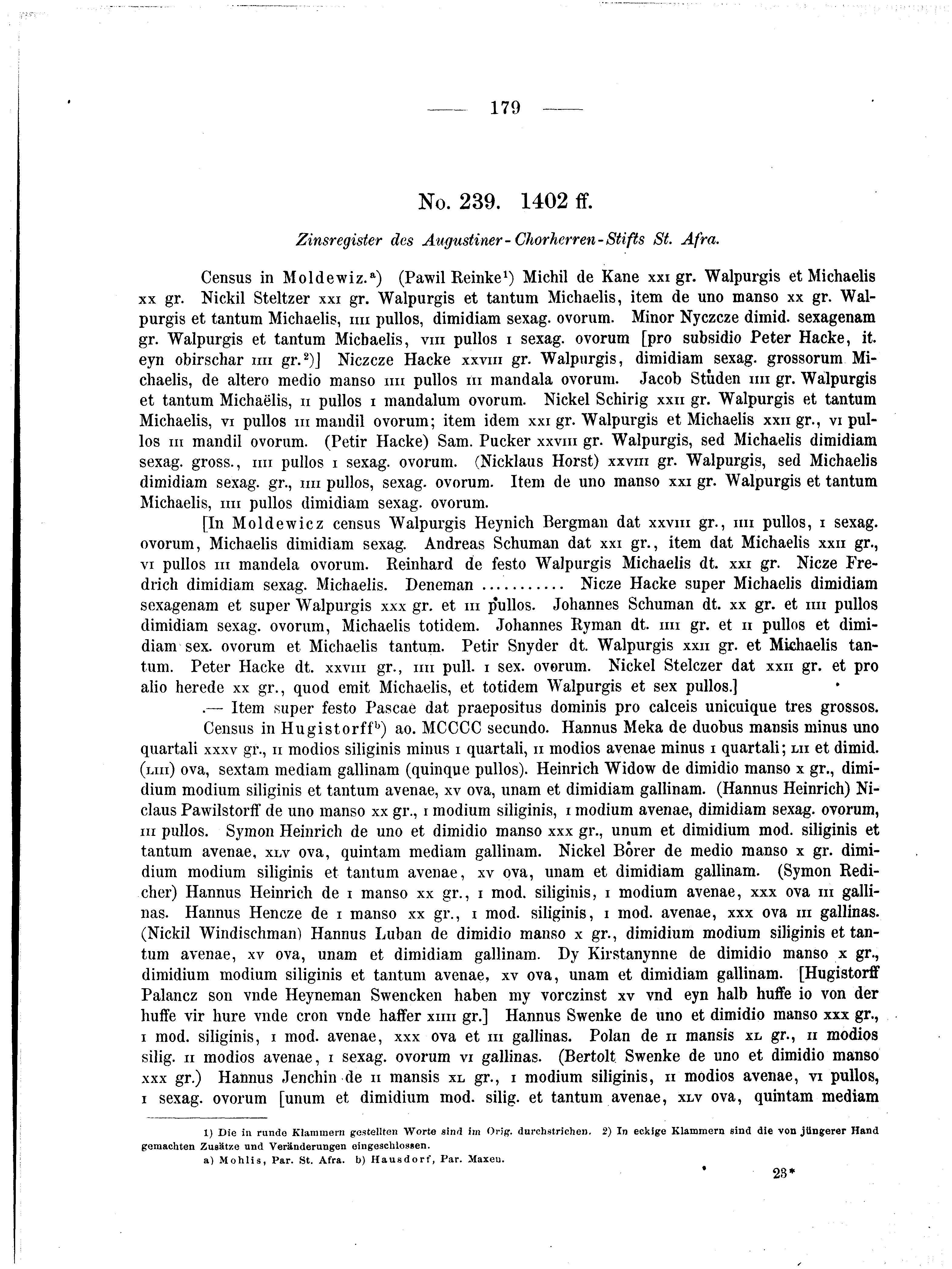 Historische Urkunde Seite 179 aus Band cds2_04