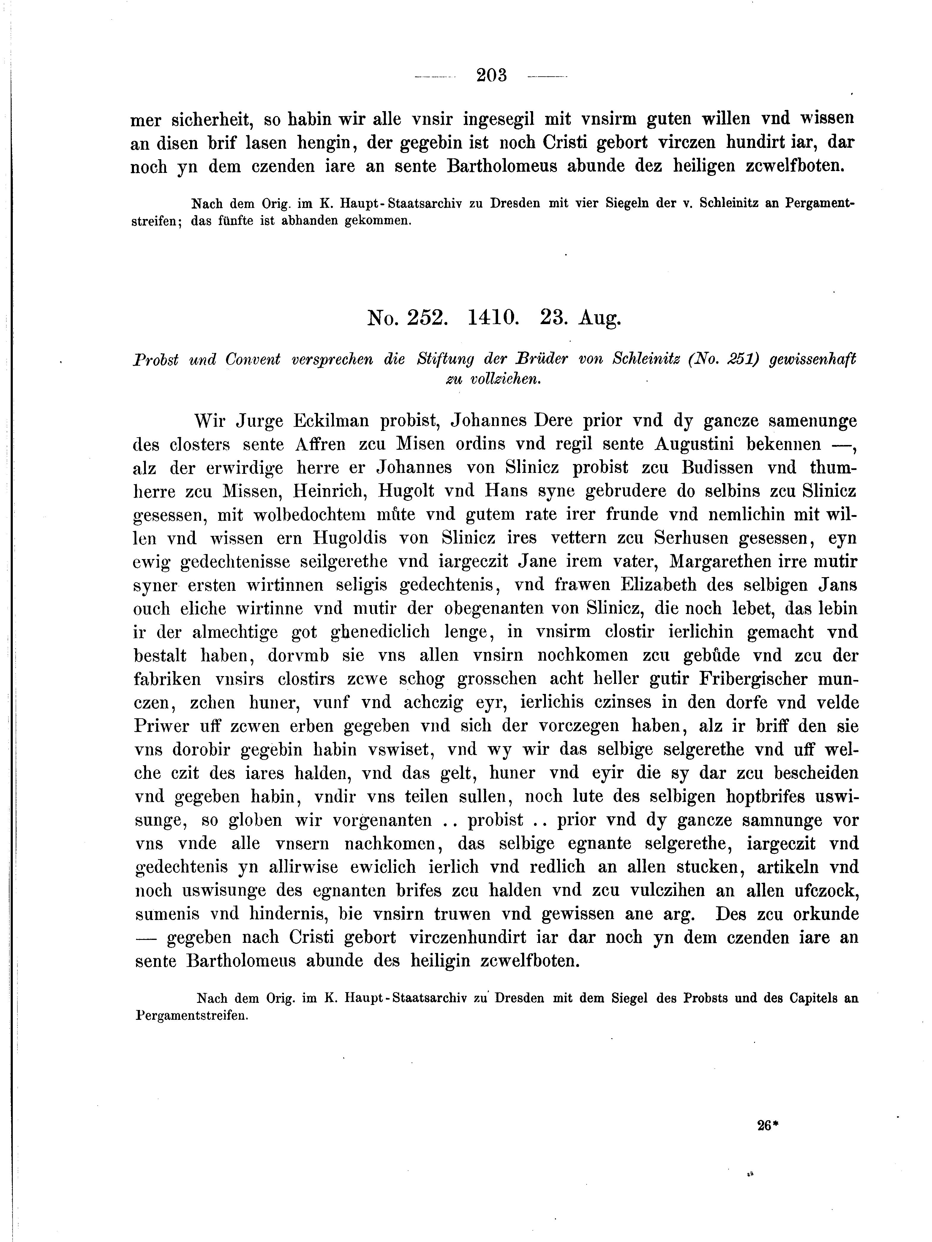 Historische Urkunde Seite 203 aus Band cds2_04