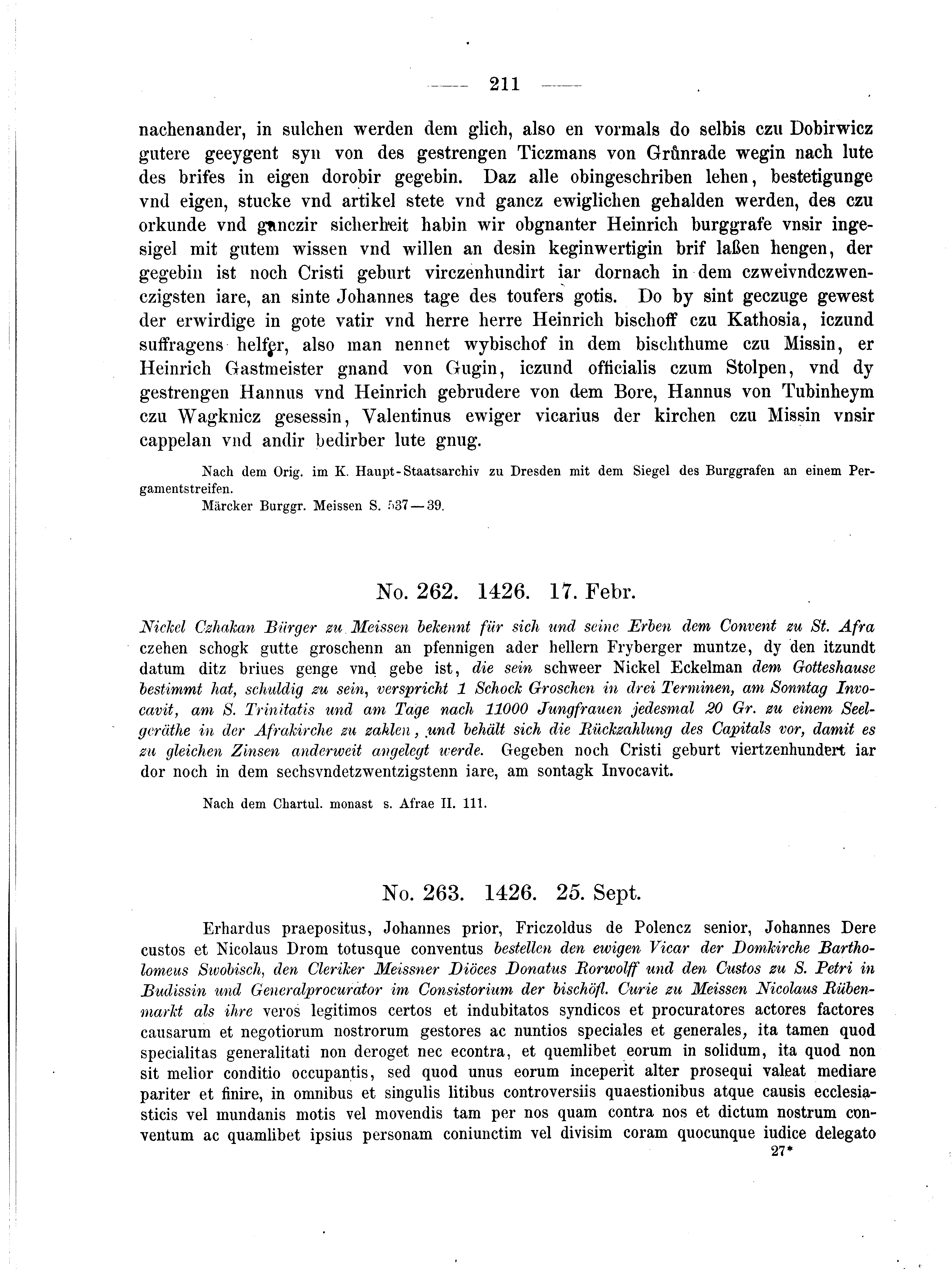 Historische Urkunde Seite 211 aus Band cds2_04